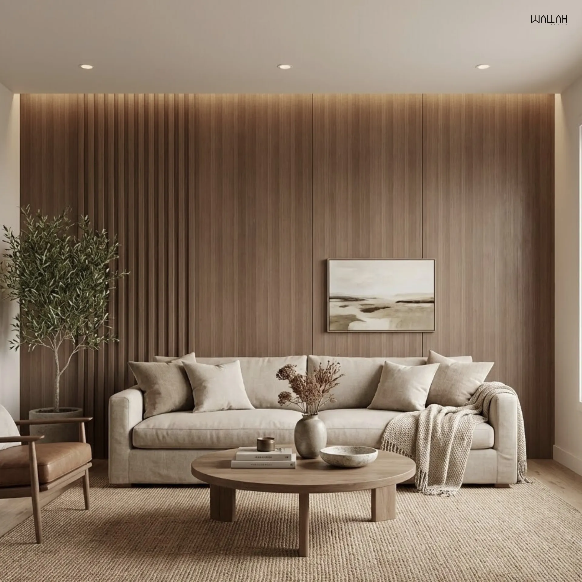 Wallah Brand แผ่นผนังลายไม้ ไม้ระแนงตกแต่งผนัง WPC ผนังตกแต่งภายใน