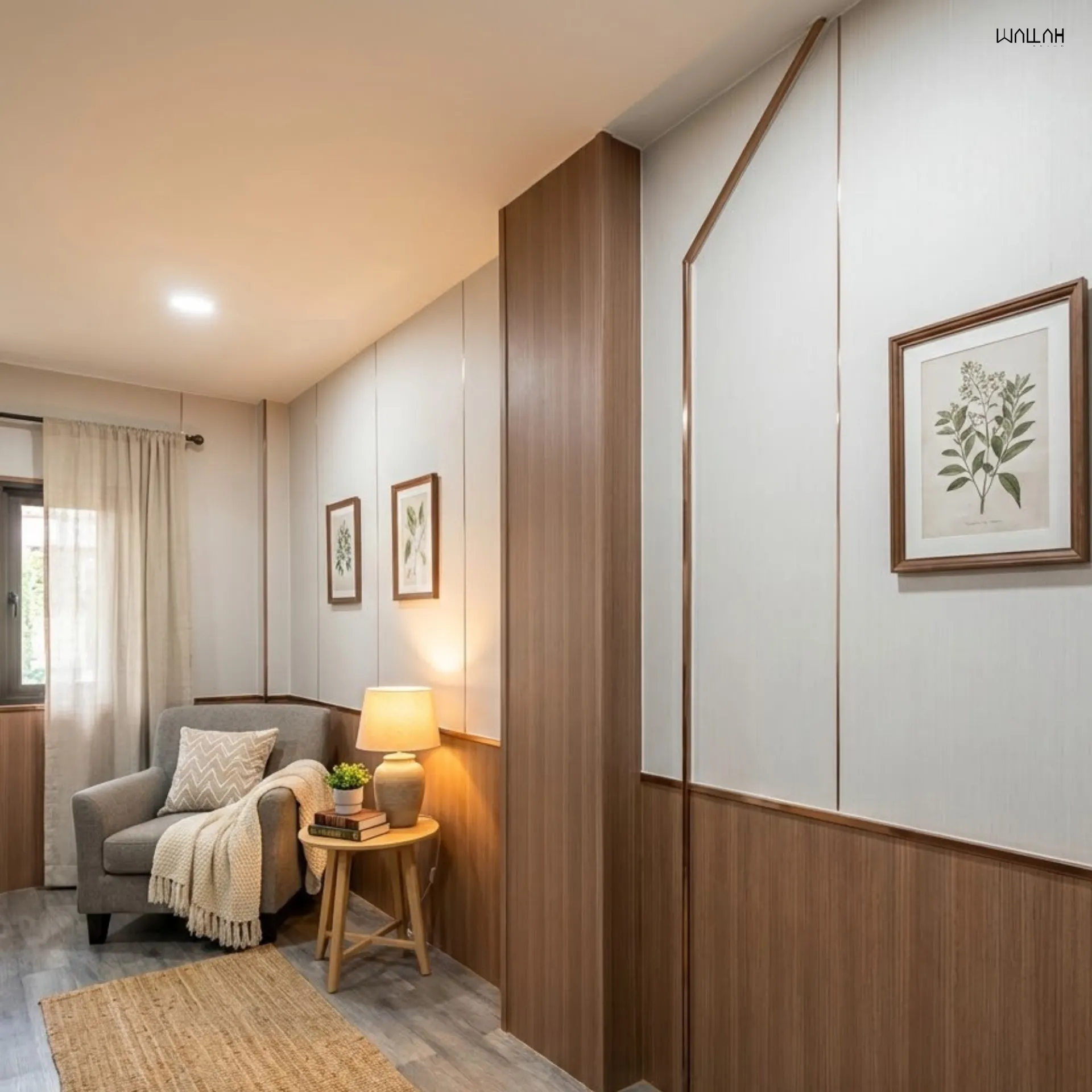 Wallah Brand แผ่นผนังลายไม้ ไม้ระแนงตกแต่งผนัง WPC ผนังตกแต่งภายใน