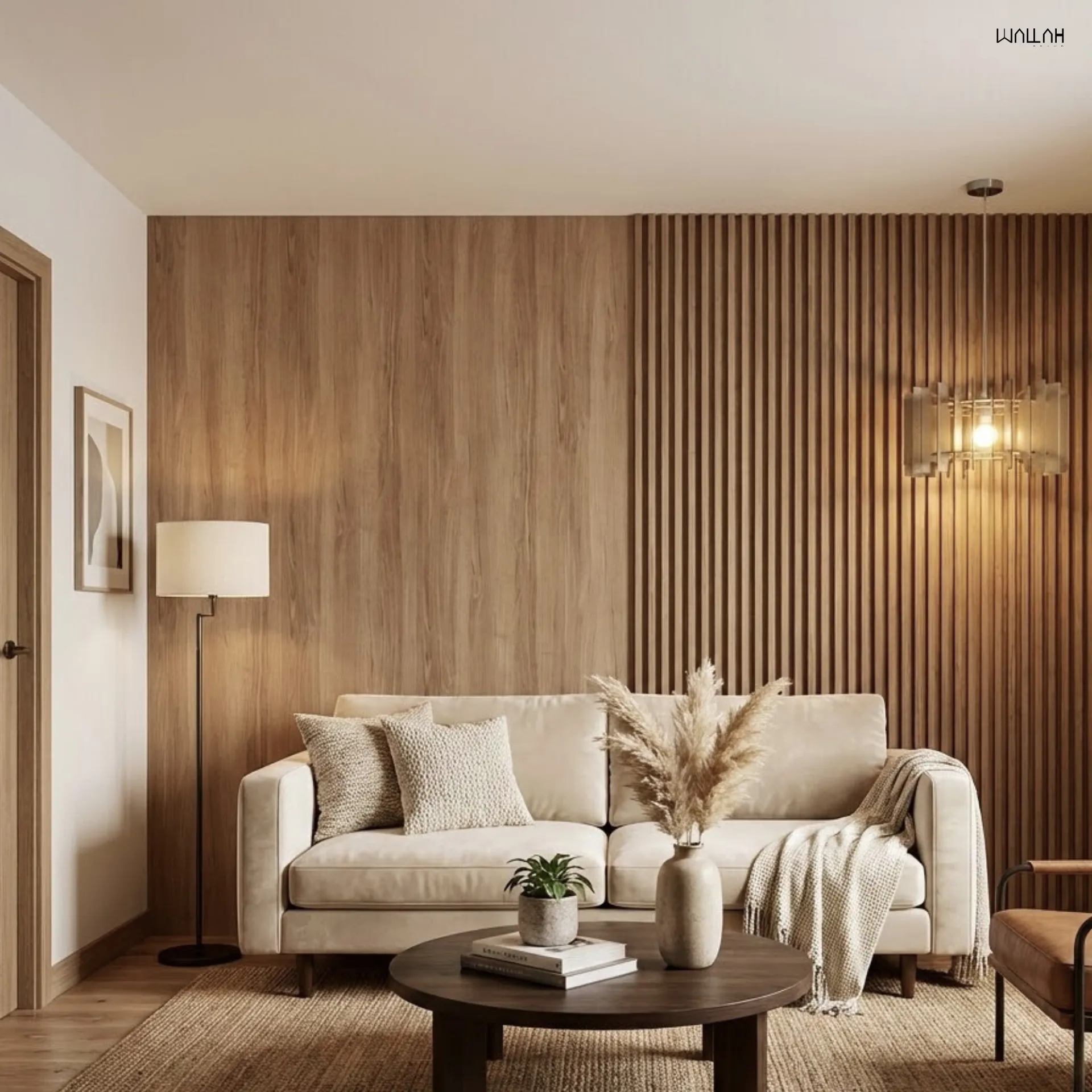 Wallah Brand แผ่นผนังลายไม้ ไม้ระแนงตกแต่งผนัง WPC ผนังตกแต่งภายใน