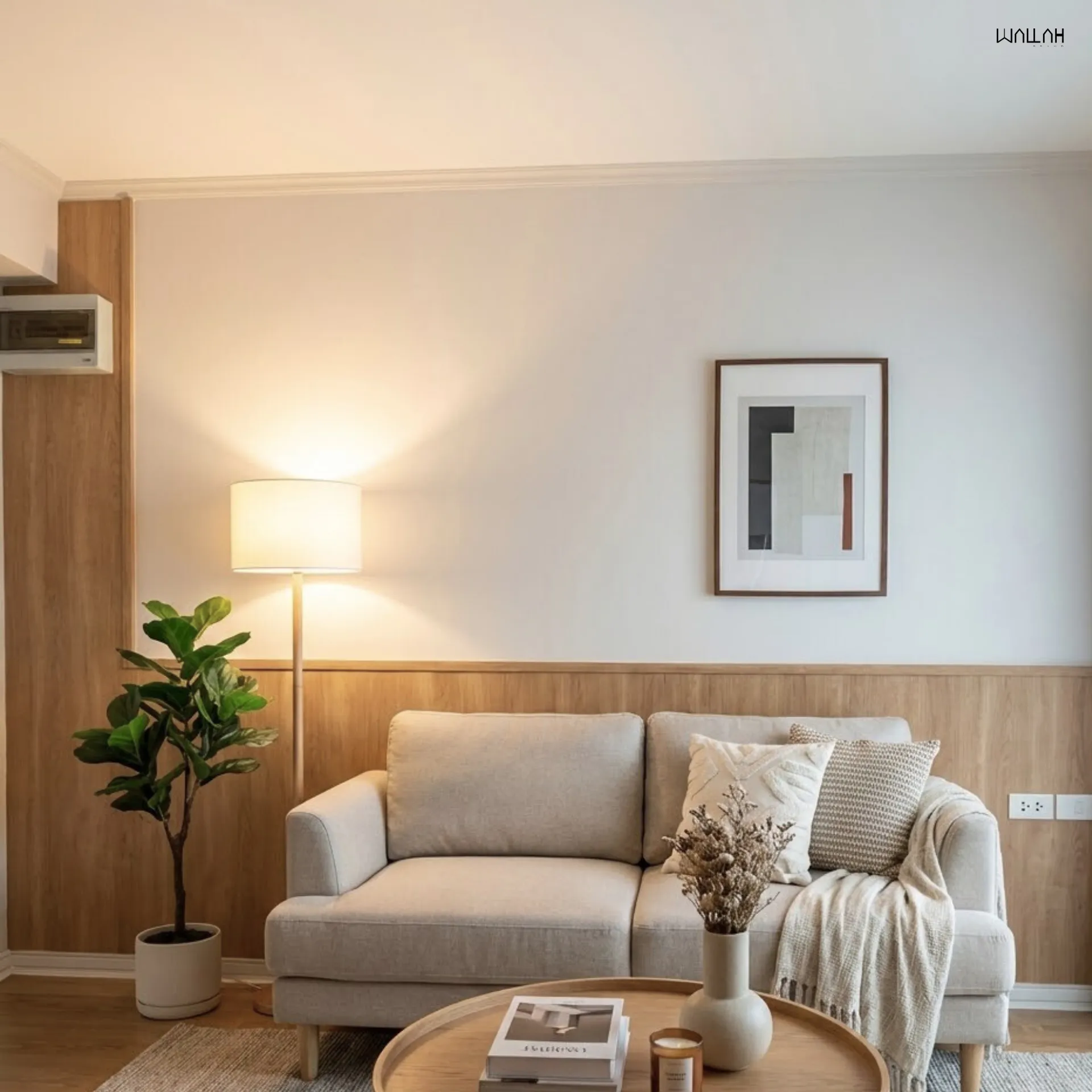 Wallah Brand แผ่นผนังลายไม้ ไม้ระแนงตกแต่งผนัง WPC ผนังตกแต่งภายใน