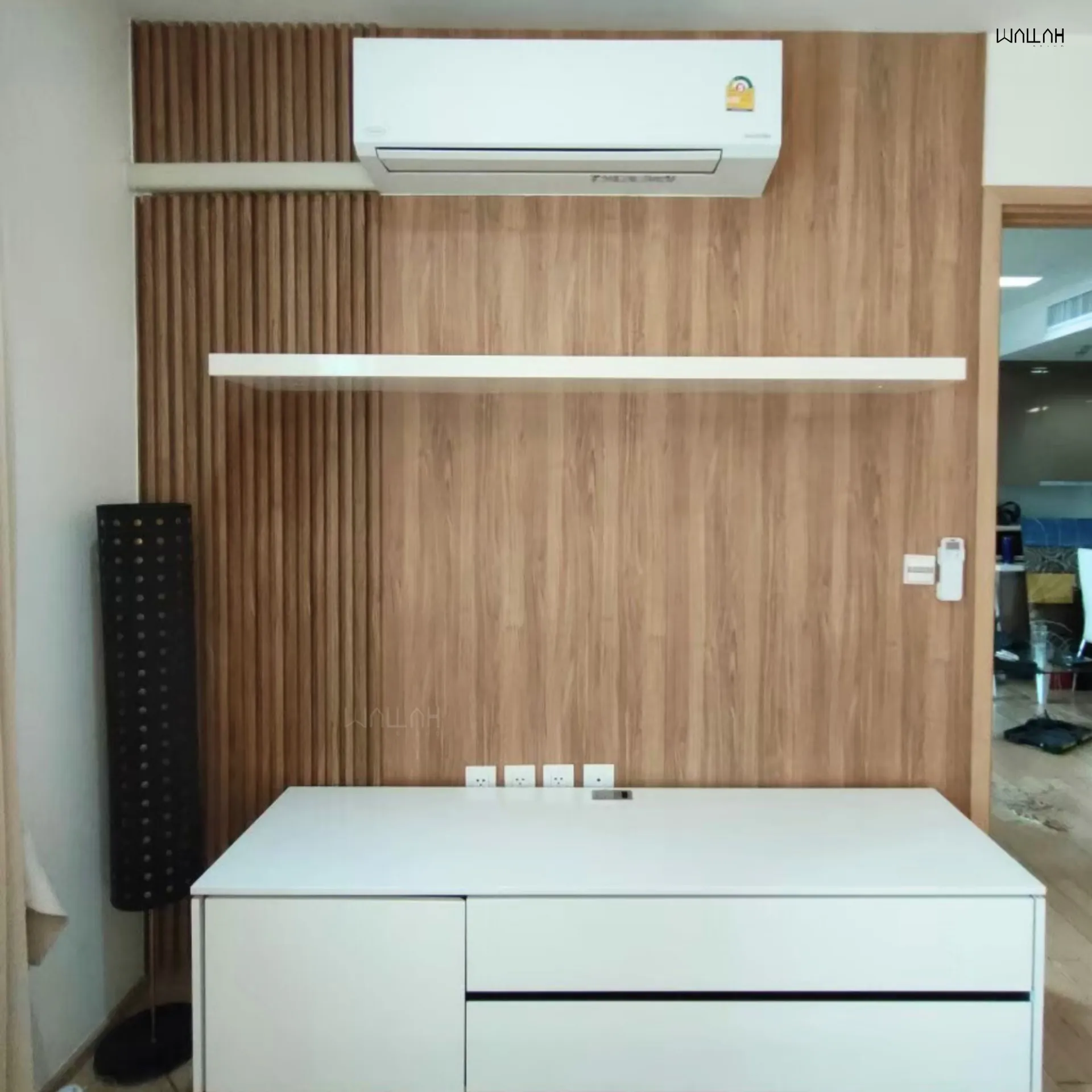 Wallah Brand แผ่นผนังลายไม้ ไม้ระแนงตกแต่งผนัง WPC ผนังตกแต่งภายใน