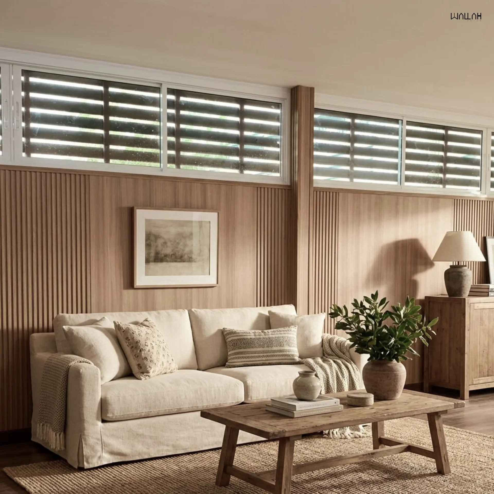 แผ่นผนังลายไม้ ไม้ระแนงตกแต่งผนัง WPC | WALLAH