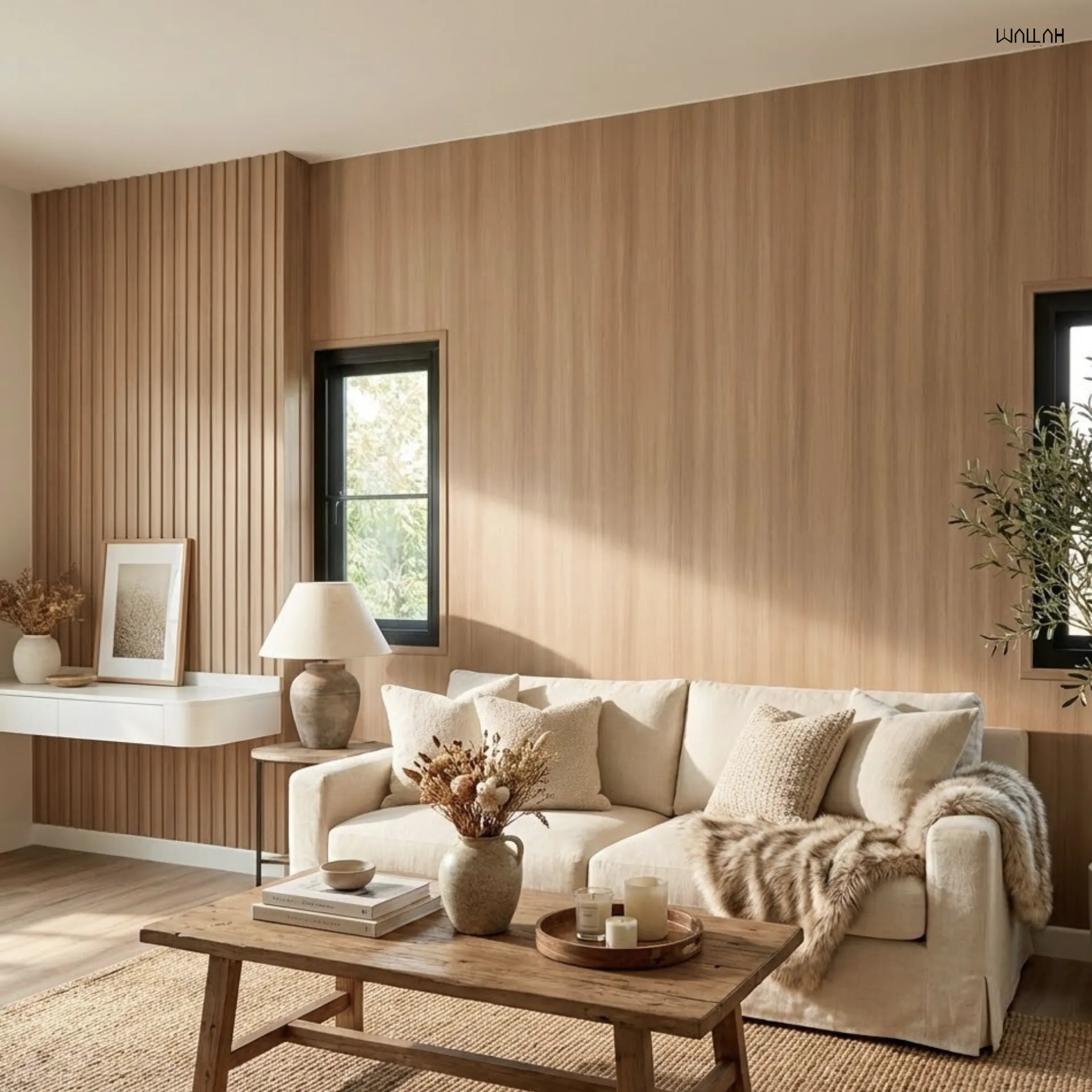 แผ่นผนังลายไม้ ไม้ระแนงตกแต่งผนัง WPC | WALLAH