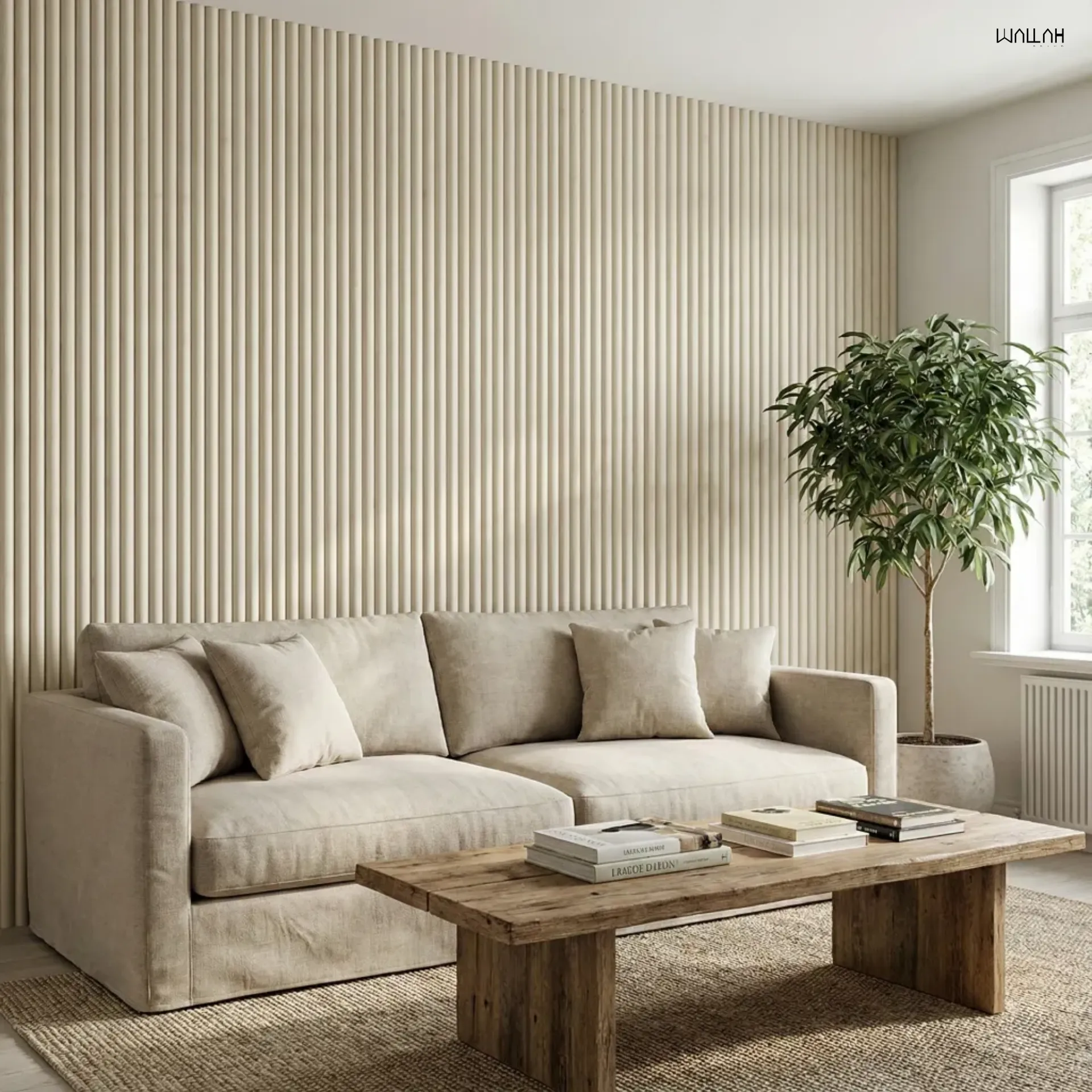แผ่นผนังลายไม้ ไม้ระแนงตกแต่งผนัง WPC | WALLAH