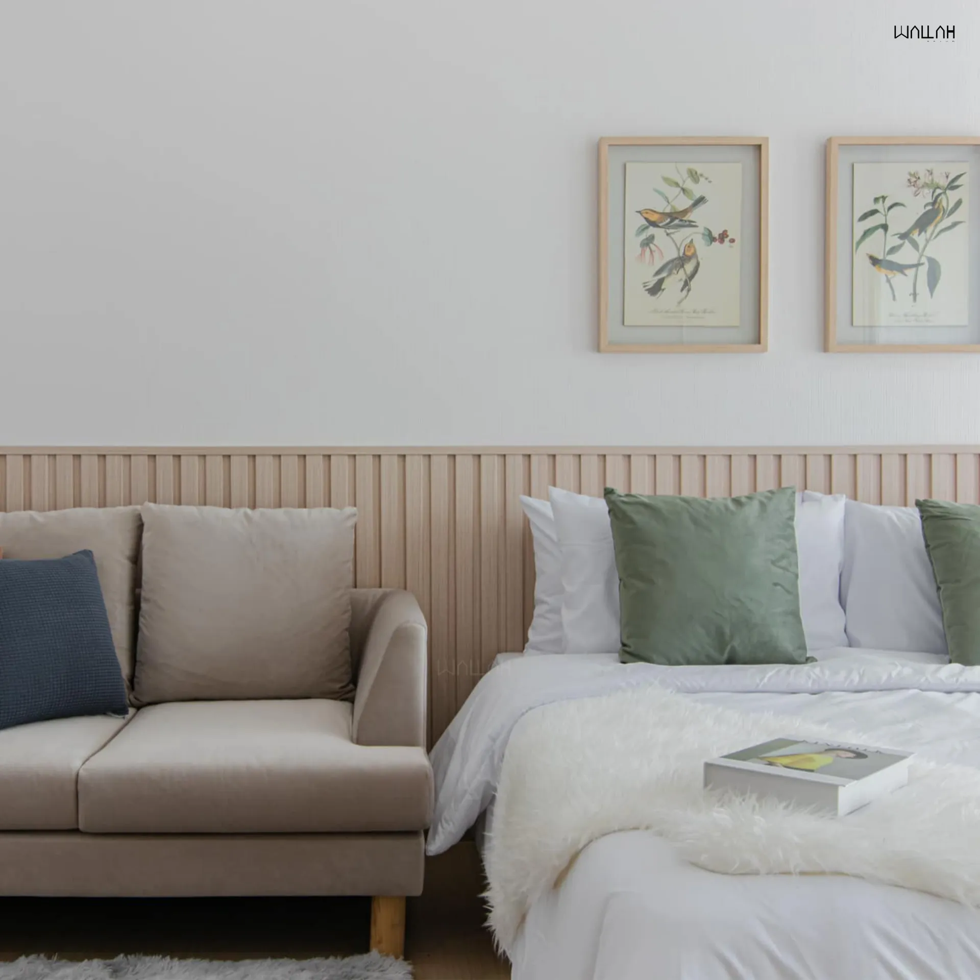 Wallah Brand แผ่นผนังลายไม้ ไม้ระแนงตกแต่งผนัง WPC