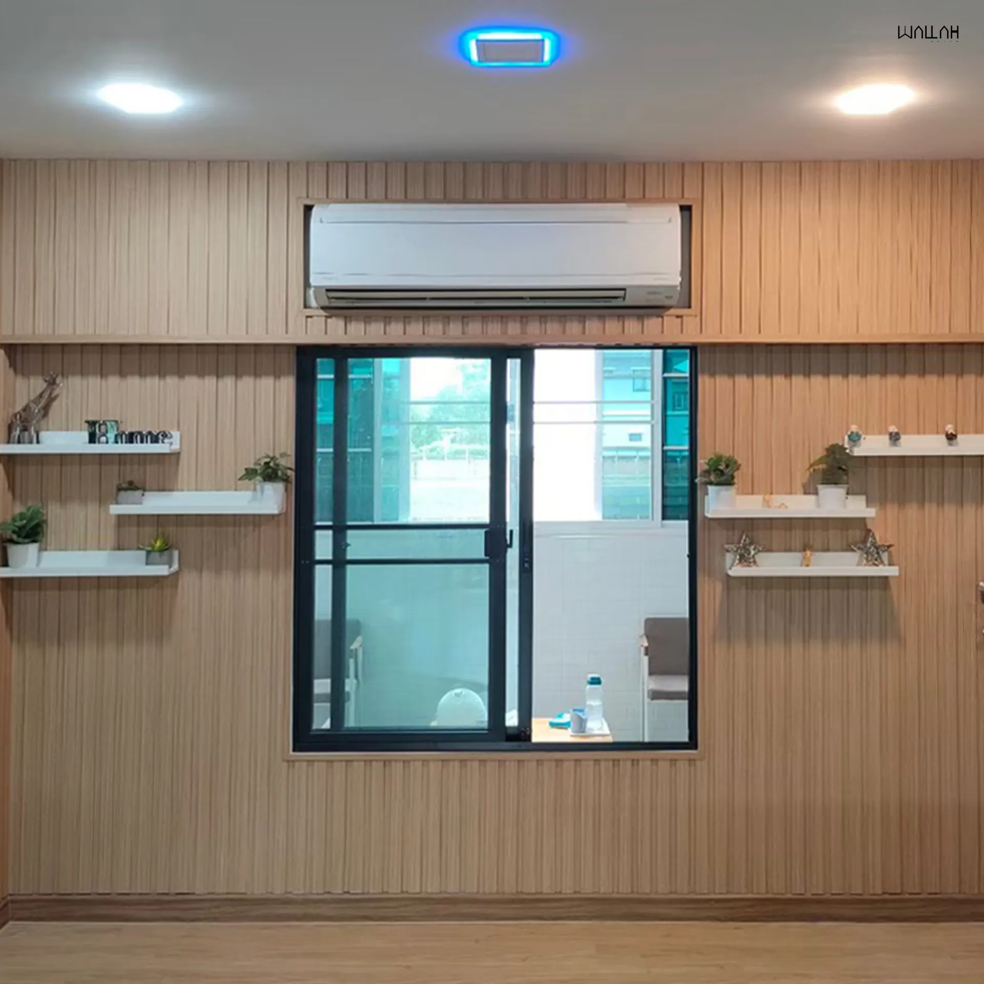 Wallah Brand แผ่นผนังลายไม้ ไม้ระแนงตกแต่งผนัง WPC