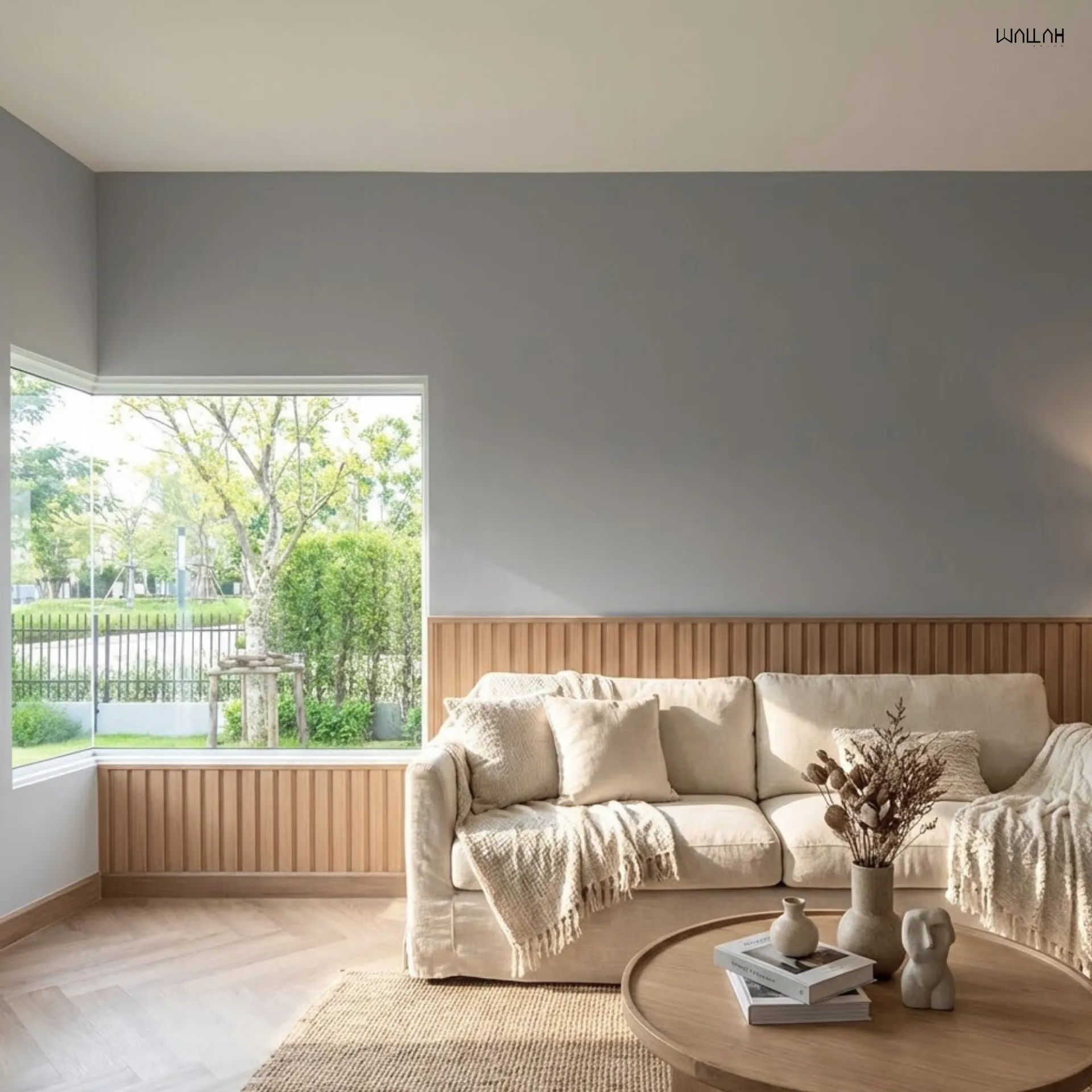 Wallah Brand แผ่นผนังลายไม้ ไม้ระแนงตกแต่งผนัง WPC