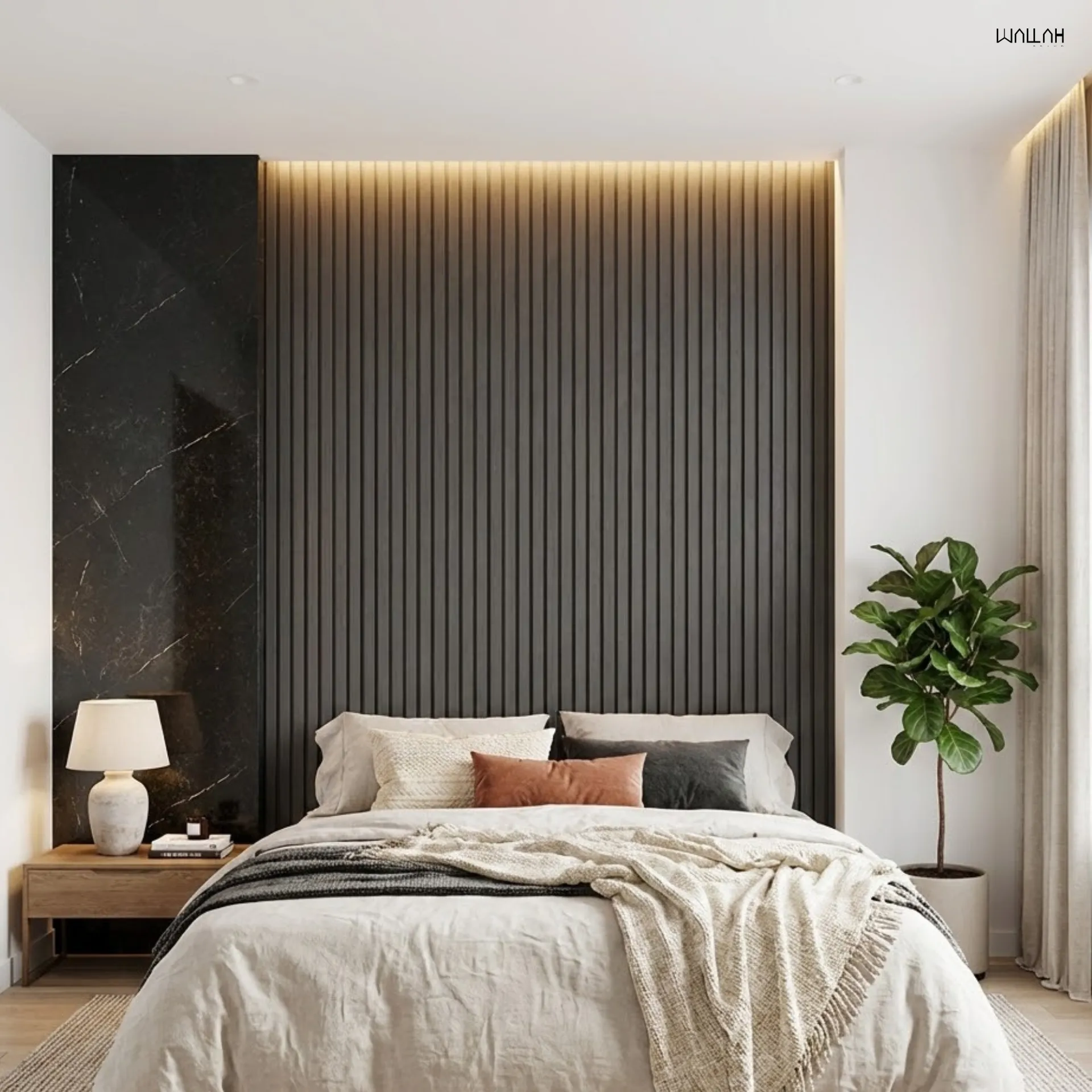 แผ่นผนังลายไม้ ไม้ระแนงตกแต่งผนัง WPC | WALLAH