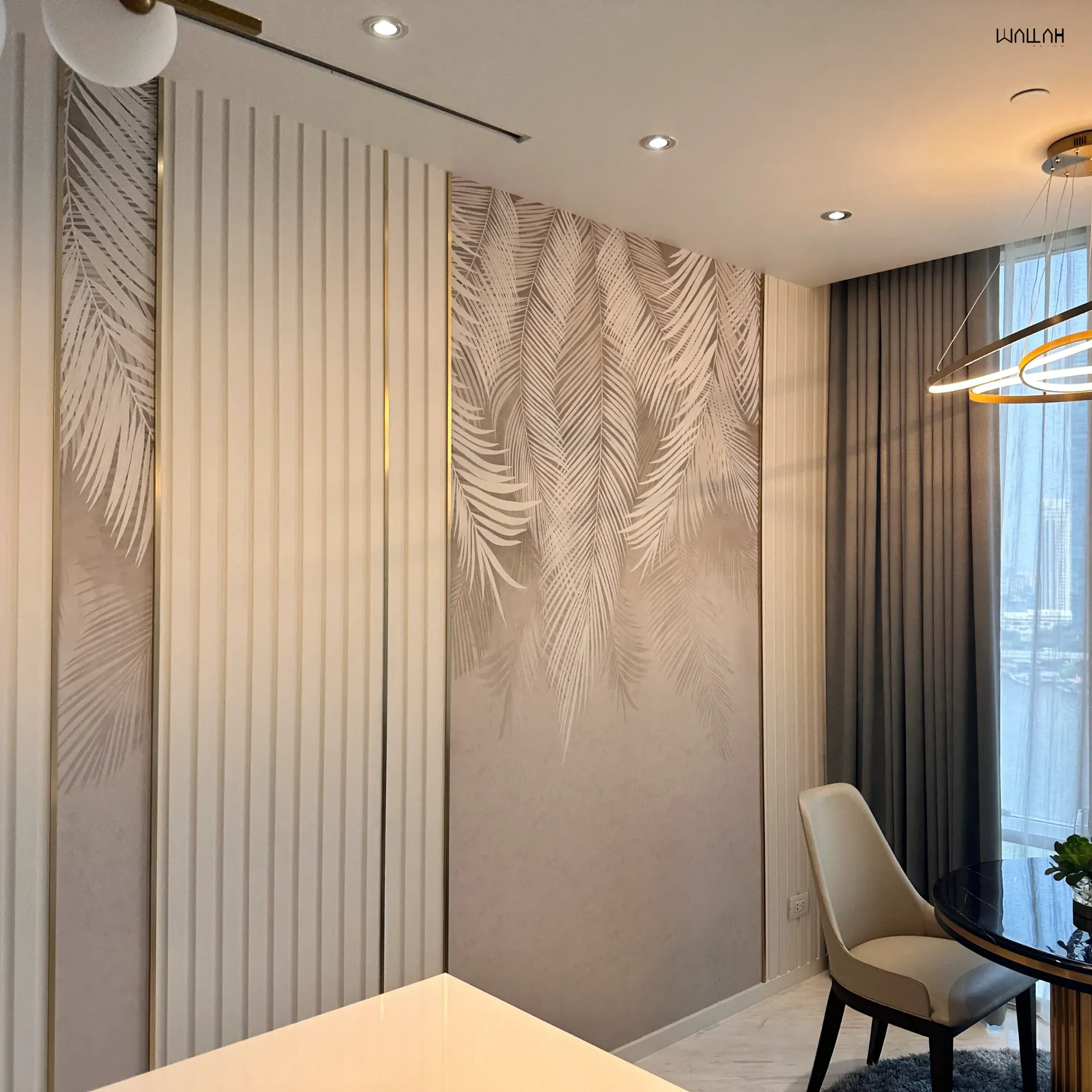 Wallah Brand แผ่นผนังลายไม้ ไม้ระแนงตกแต่งผนัง WPC