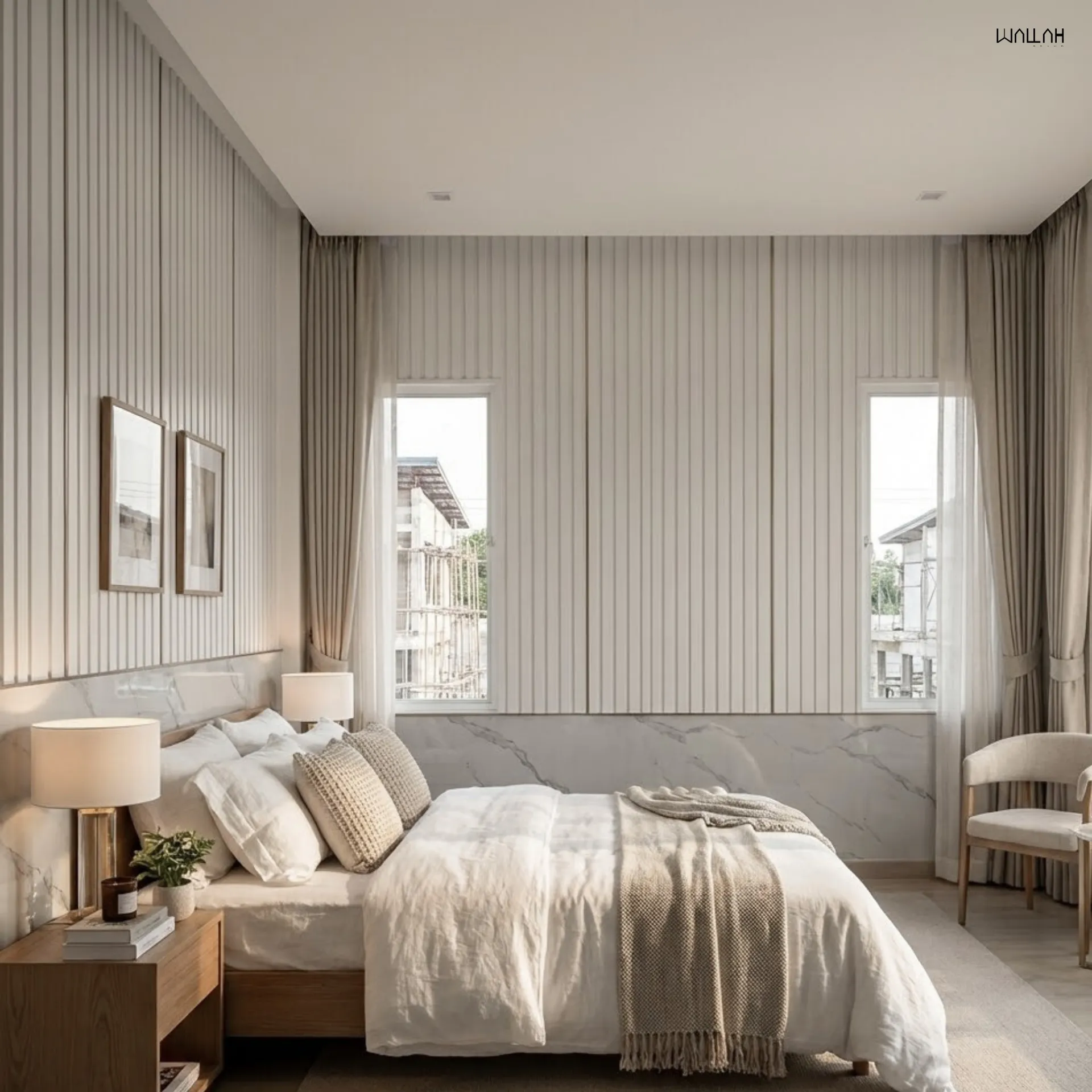 Wallah Brand แผ่นผนังลายไม้ ไม้ระแนงตกแต่งผนัง WPC