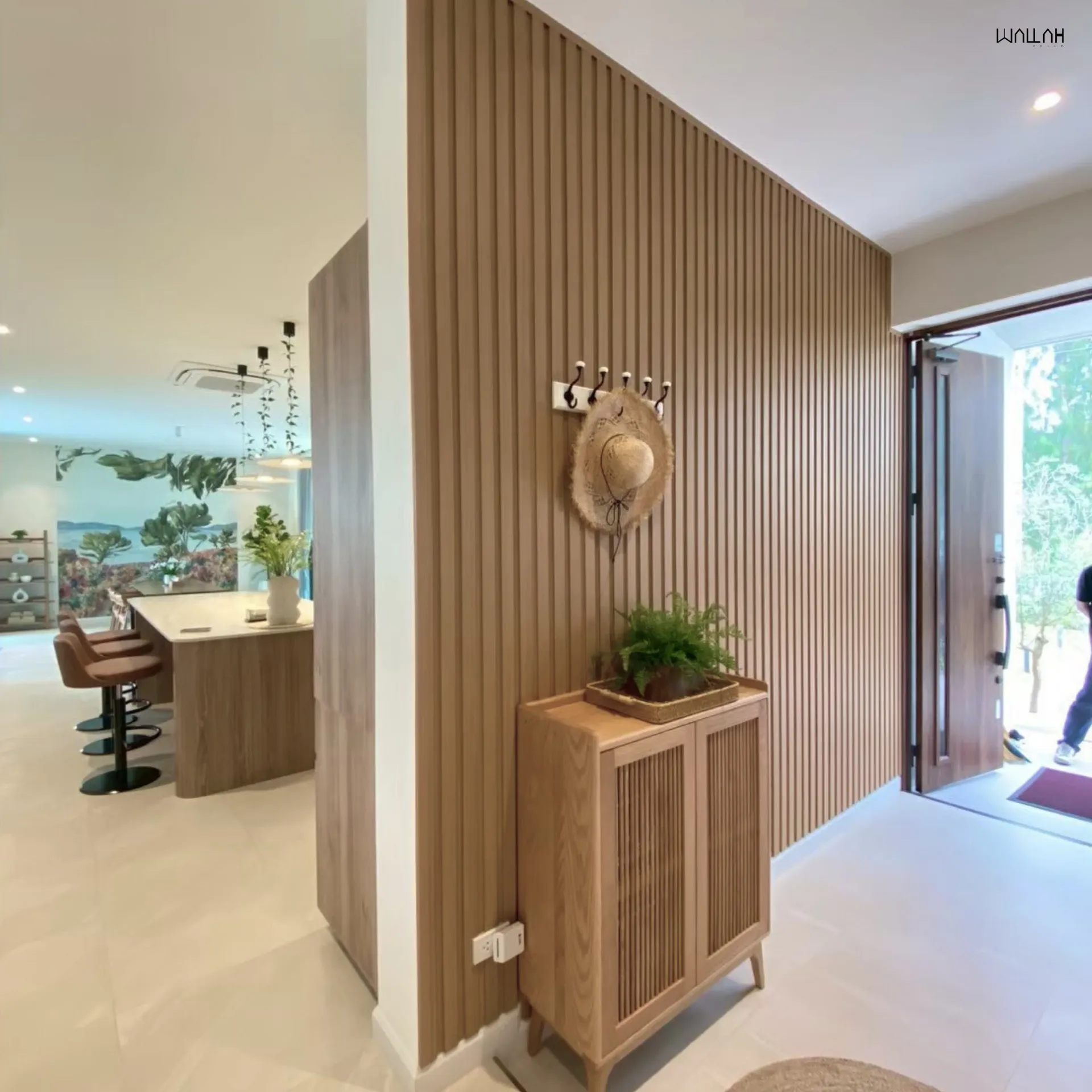 Wallah Brand แผ่นผนังลายไม้ ไม้ระแนงตกแต่งผนัง WPC