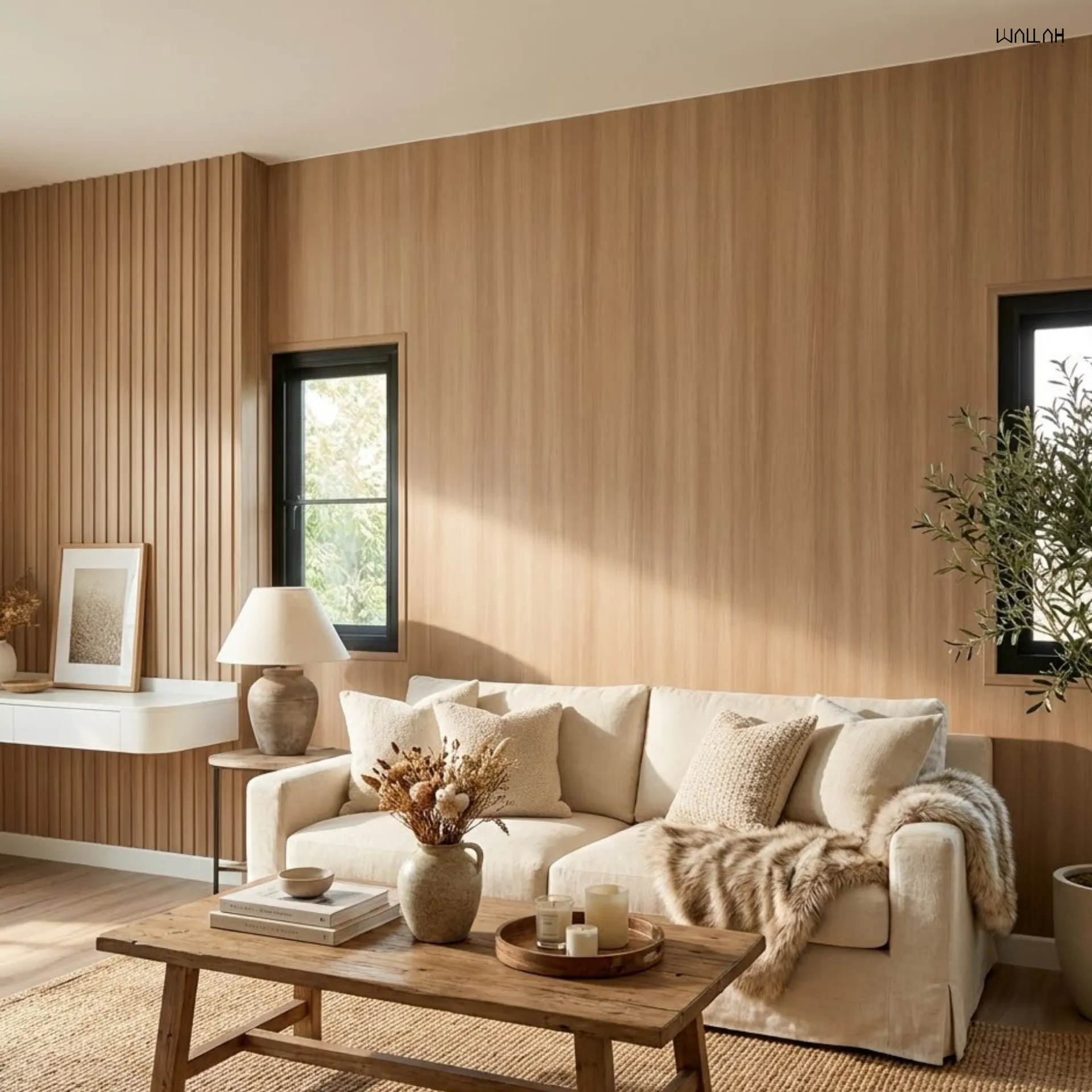 Wallah Brand แผ่นผนังลายไม้ ไม้ระแนงตกแต่งผนัง WPC