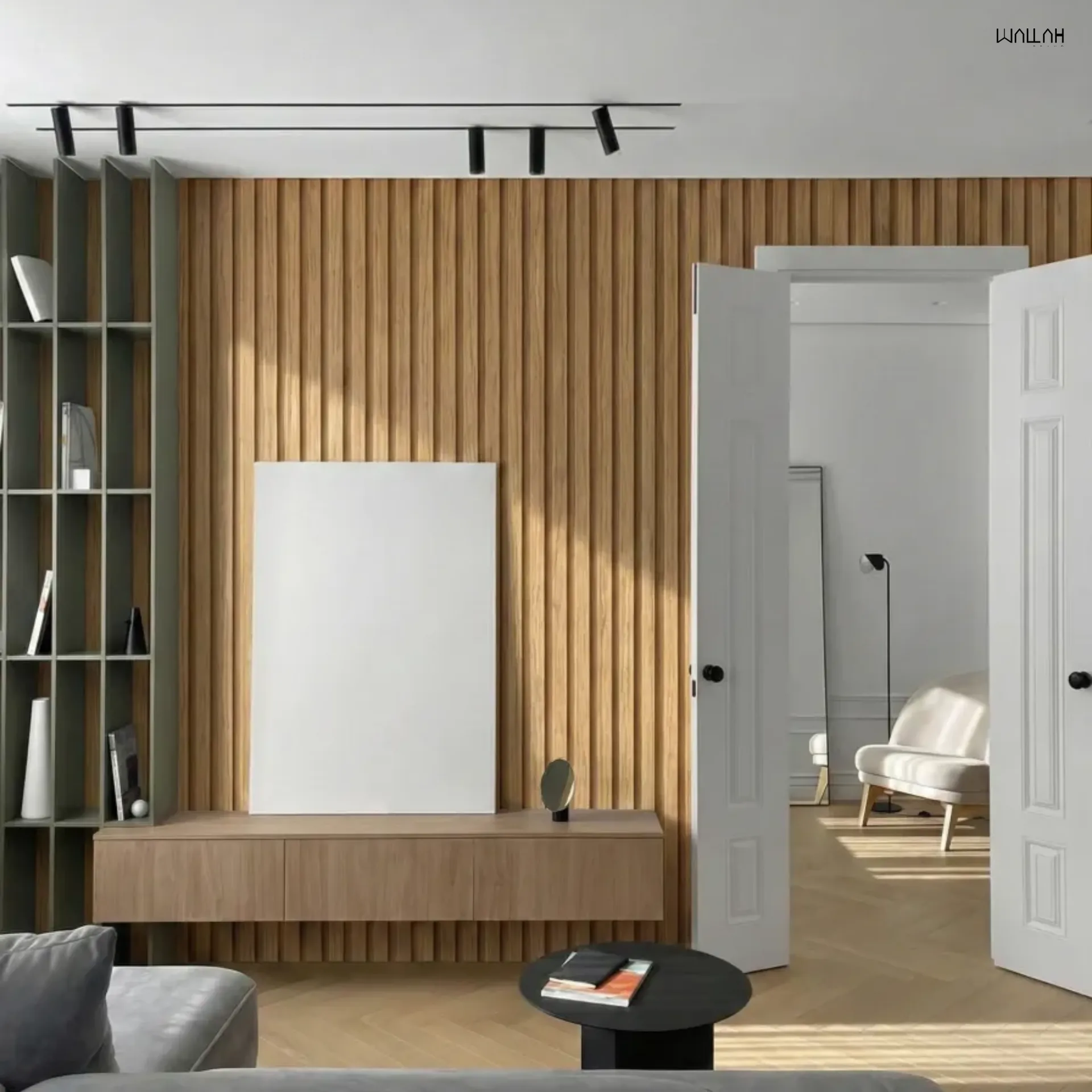 Wallah Brand แผ่นผนังลายไม้ ไม้ระแนงตกแต่งผนัง WPC