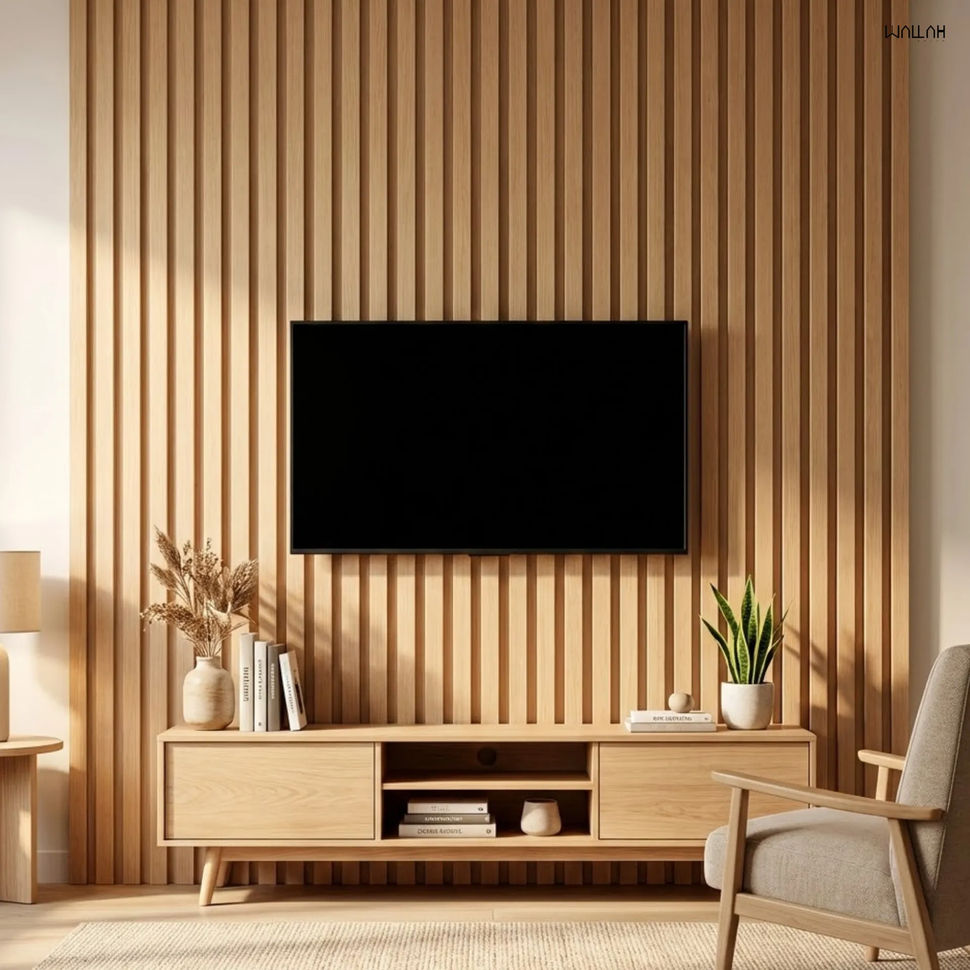 Wallah Brand แผ่นผนังลายไม้ ไม้ระแนงตกแต่งผนัง WPC