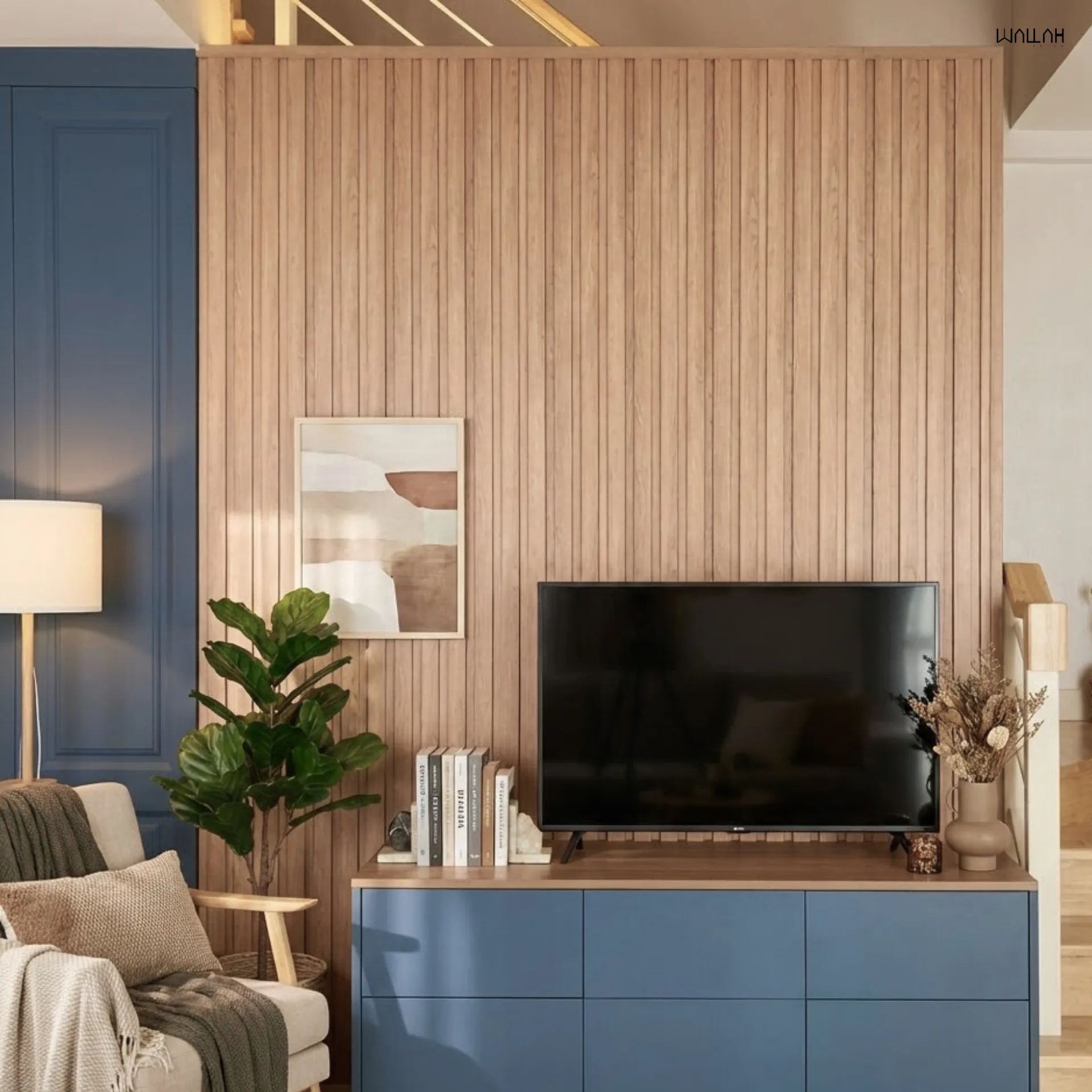 Wallah Brand แผ่นผนังลายไม้ ไม้ระแนงตกแต่งผนัง WPC