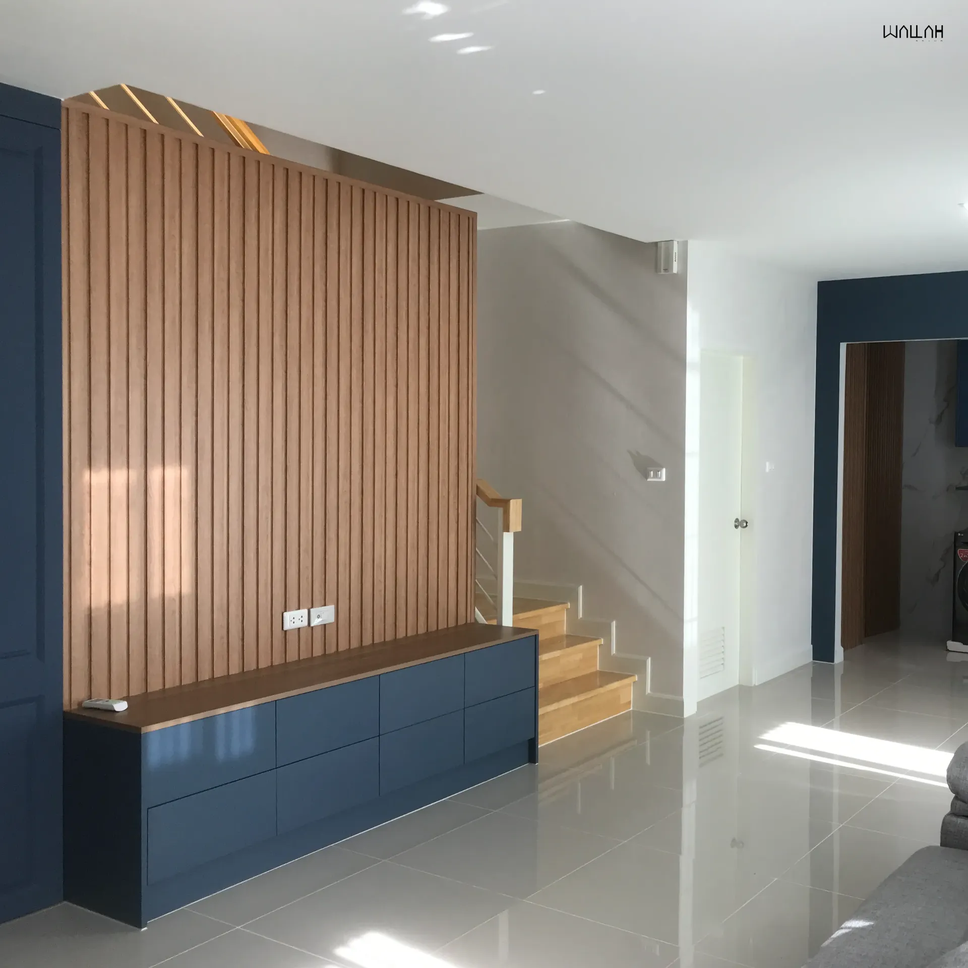 Wallah Brand แผ่นผนังลายไม้ ไม้ระแนงตกแต่งผนัง WPC