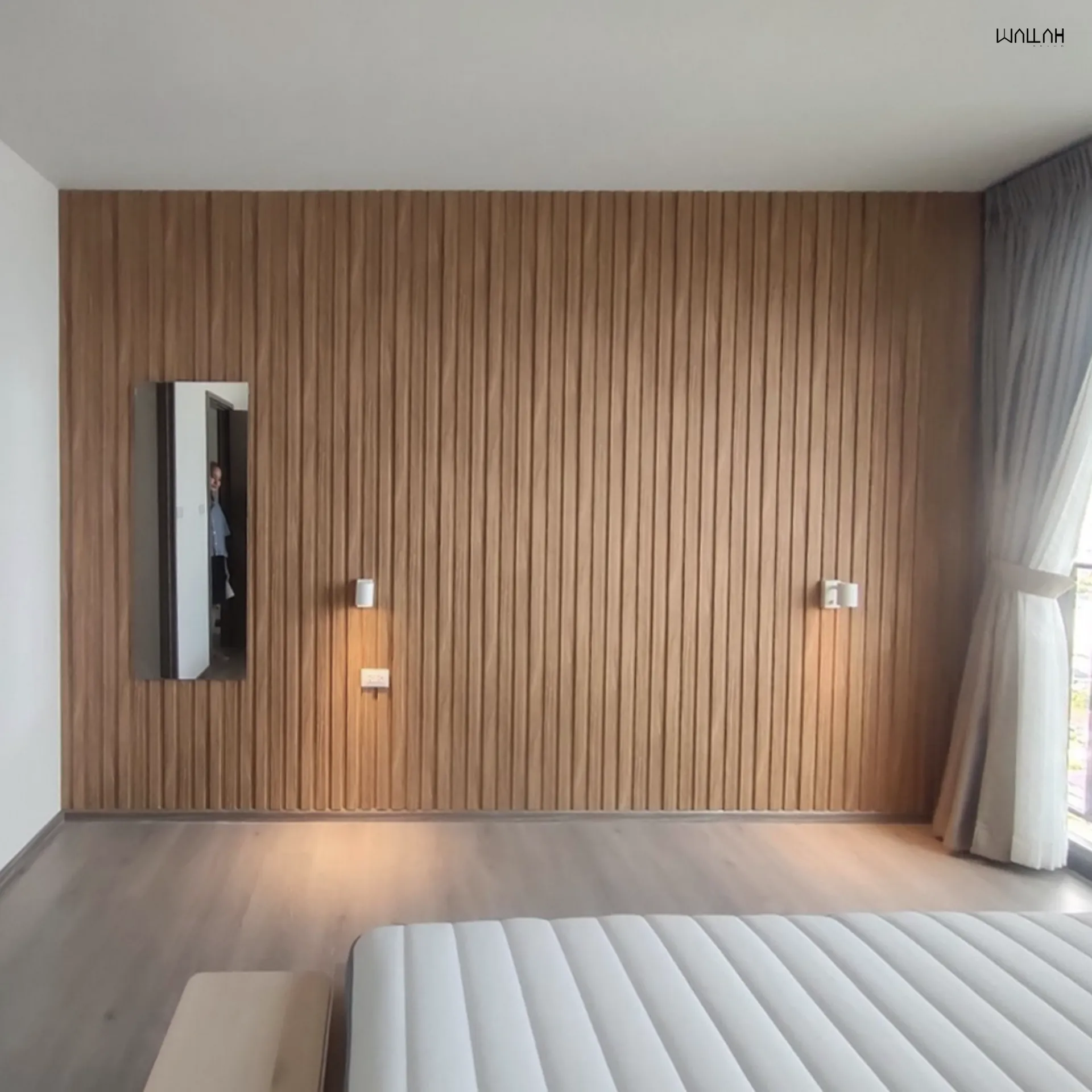 Wallah Brand แผ่นผนังลายไม้ ไม้ระแนงตกแต่งผนัง WPC