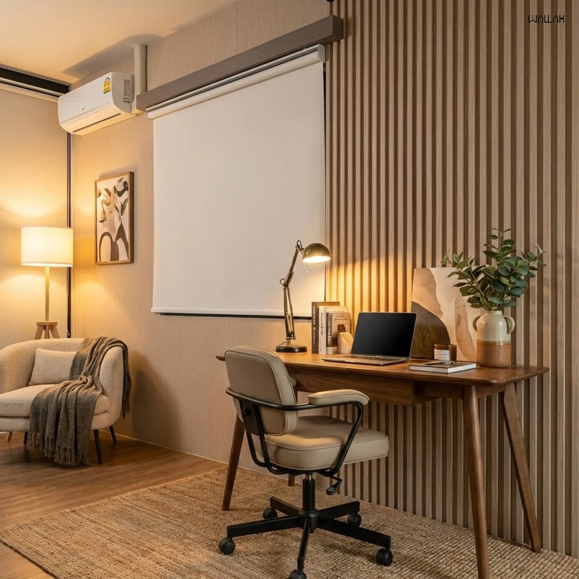 Wallah Brand แผ่นผนังลายไม้ ไม้ระแนงตกแต่งผนัง WPC