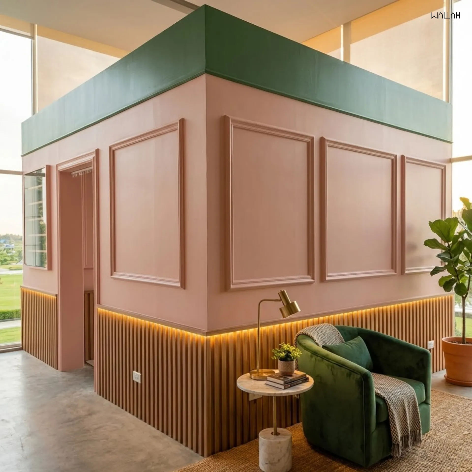 Wallah Brand แผ่นผนังลายไม้ ไม้ระแนงตกแต่งผนัง WPC