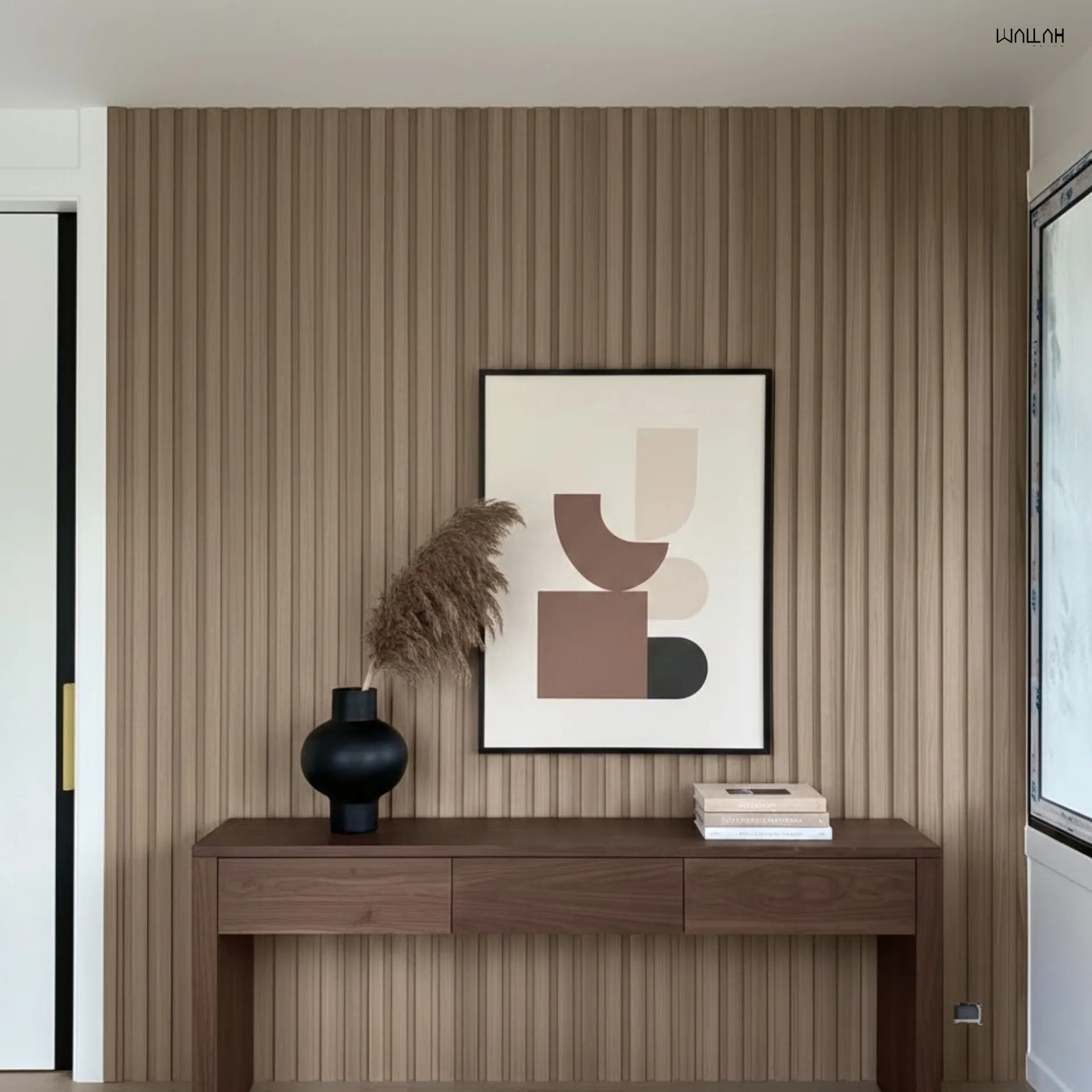 Wallah Brand แผ่นผนังลายไม้ ไม้ระแนงตกแต่งผนัง WPC