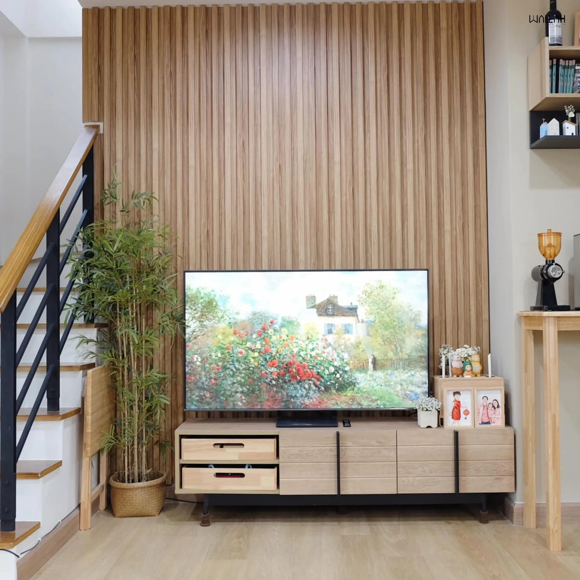 Wallah Brand แผ่นผนังลายไม้ ไม้ระแนงตกแต่งผนัง WPC