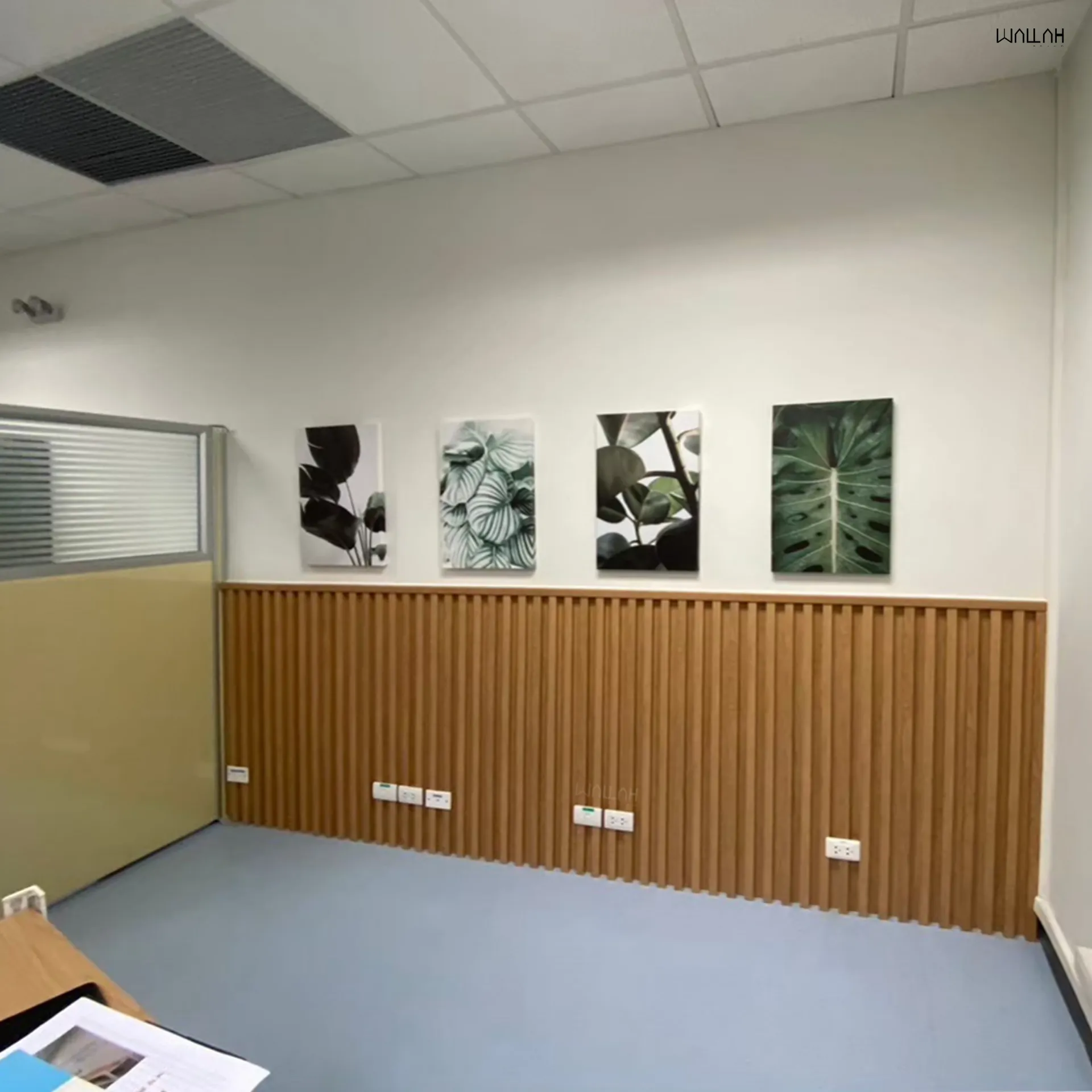 Wallah Brand แผ่นผนังลายไม้ ไม้ระแนงตกแต่งผนัง WPC