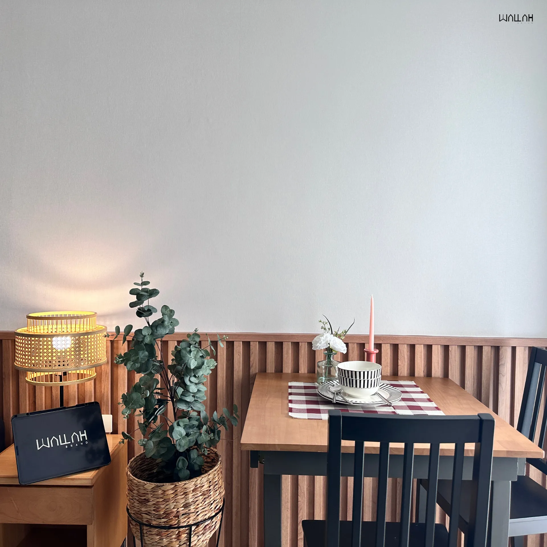 Wallah Brand แผ่นผนังลายไม้ ไม้ระแนงตกแต่งผนัง WPC