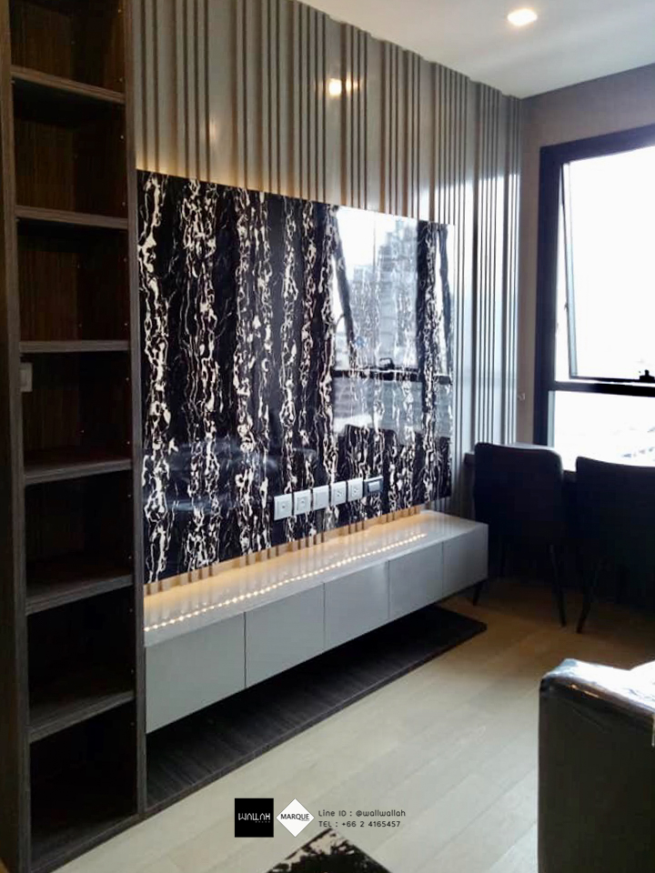 Marble แผ่นผนังลายหินอ่อนผิวเงา - Wallah Brand