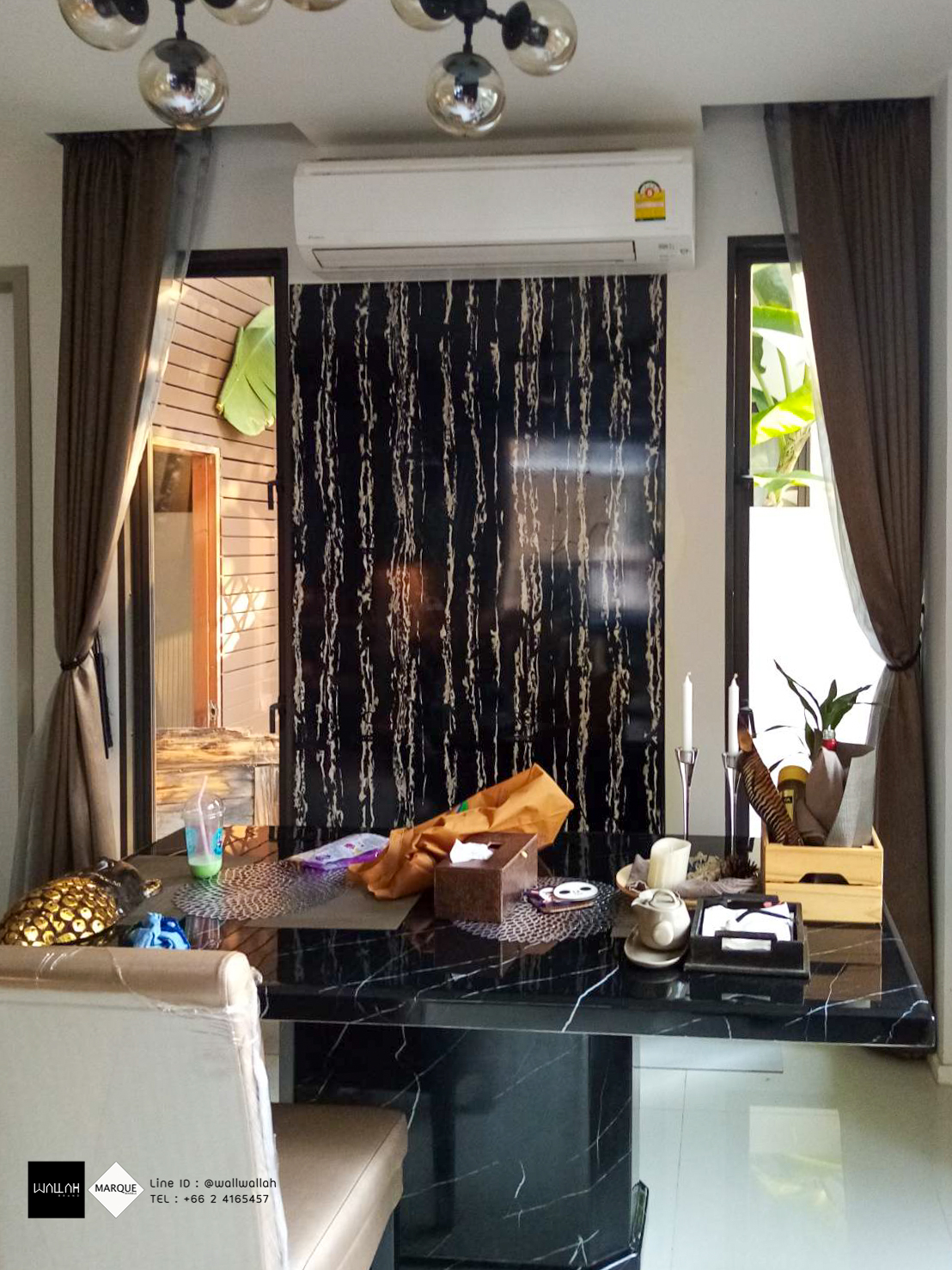 Marble แผ่นผนังลายหินอ่อนผิวเงา - Wallah Brand