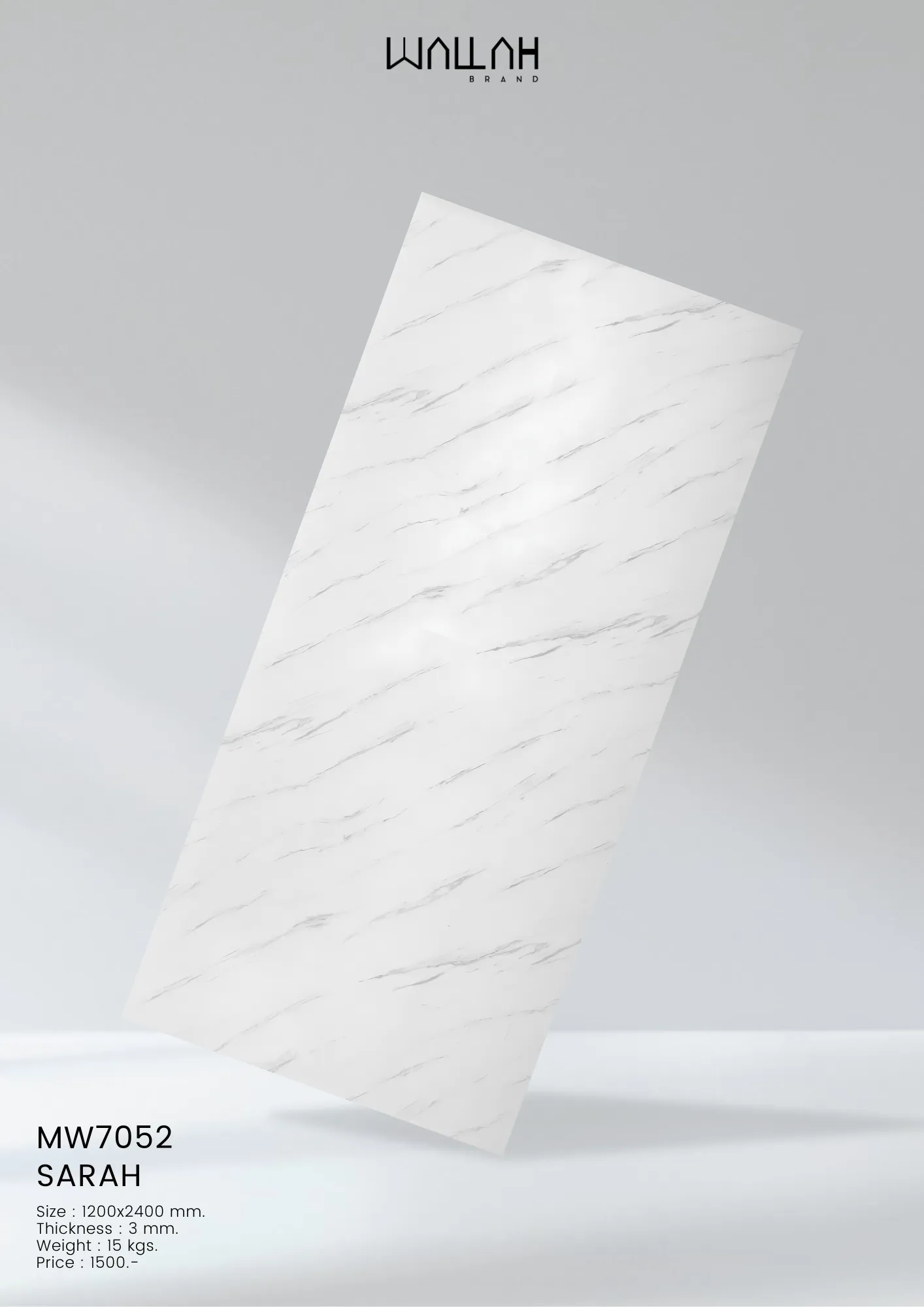 Marble แผ่นผนังลายหินอ่อนผิวเงา - Wallah Brand