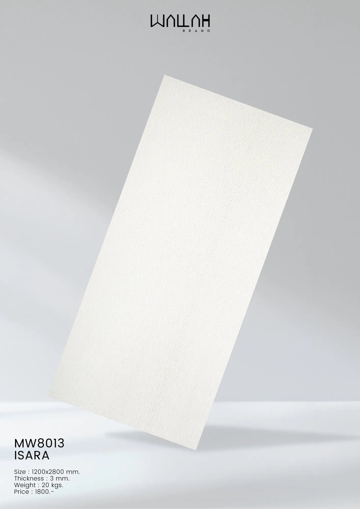 ผนังตกแต่งสําเร็จรูป แผ่นผนังลายหินอ่อนผิวด้าน - Wallah Brand