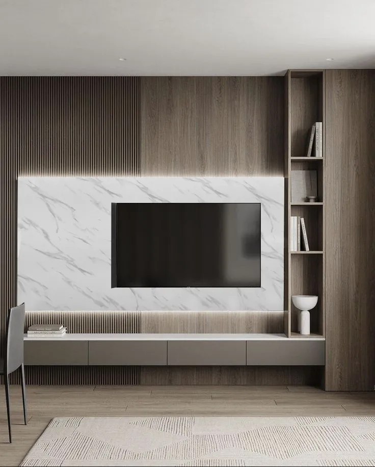 Marble แผ่นผนังลายหินอ่อนผิวเงา - Wallah Brand