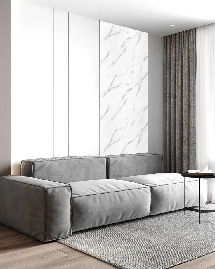 Marble แผ่นผนังลายหินอ่อนผิวเงา - Wallah Brand