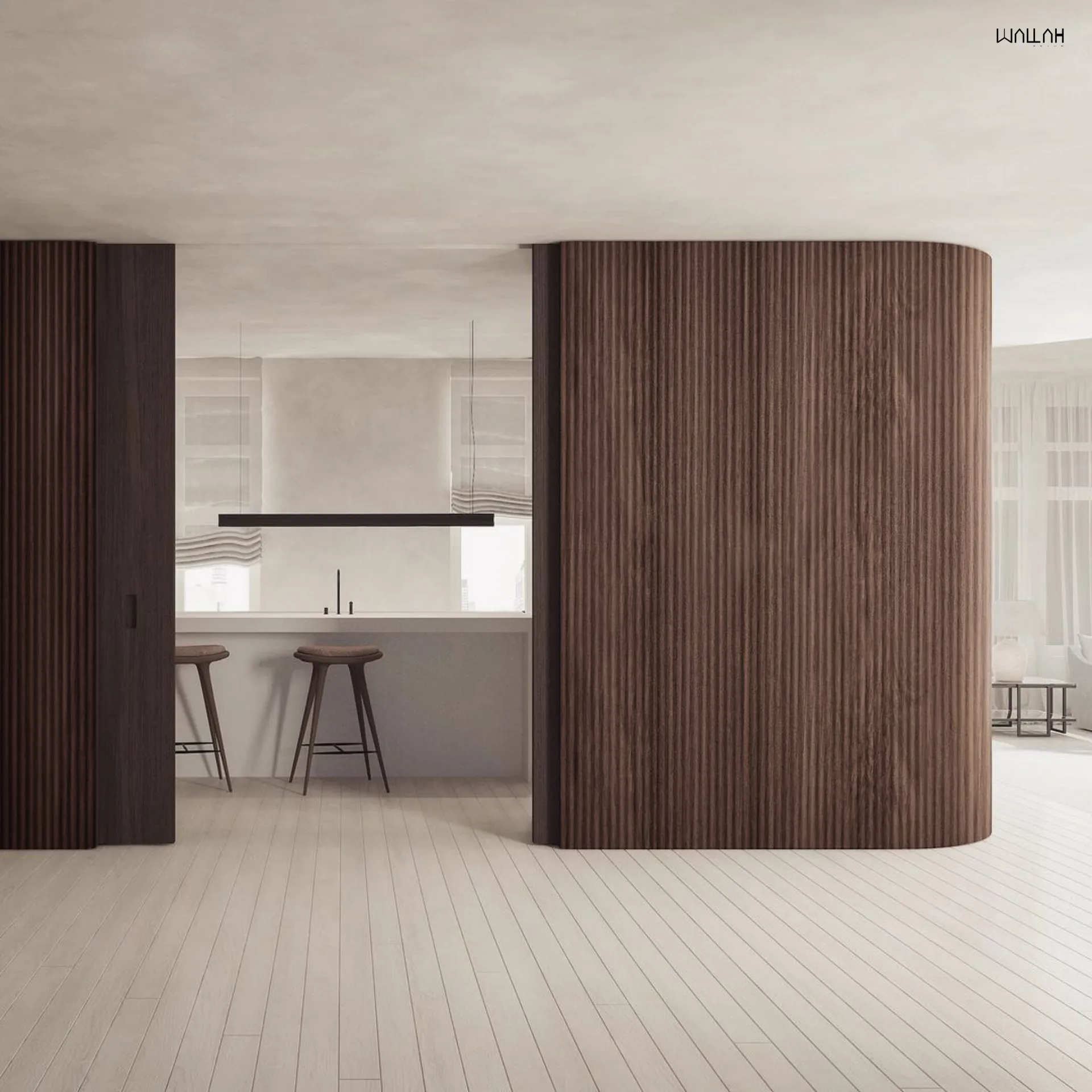 ระแนงลอนโค้ง ผนังตกแต่งรุ่นใหม่  | WALLAH