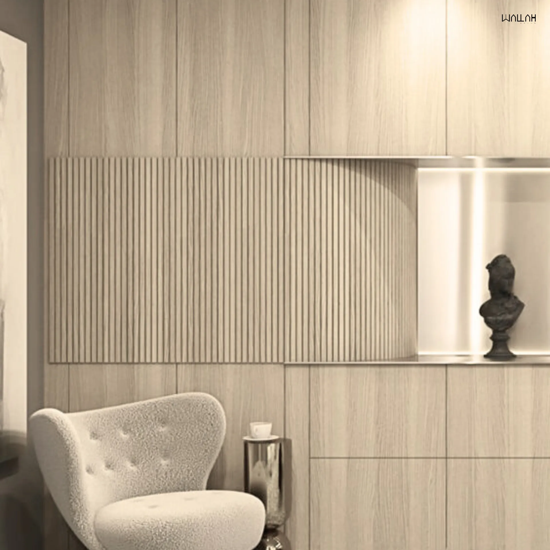 ระแนงลอนโค้ง ผนังตกแต่งรุ่นใหม่  | WALLAH