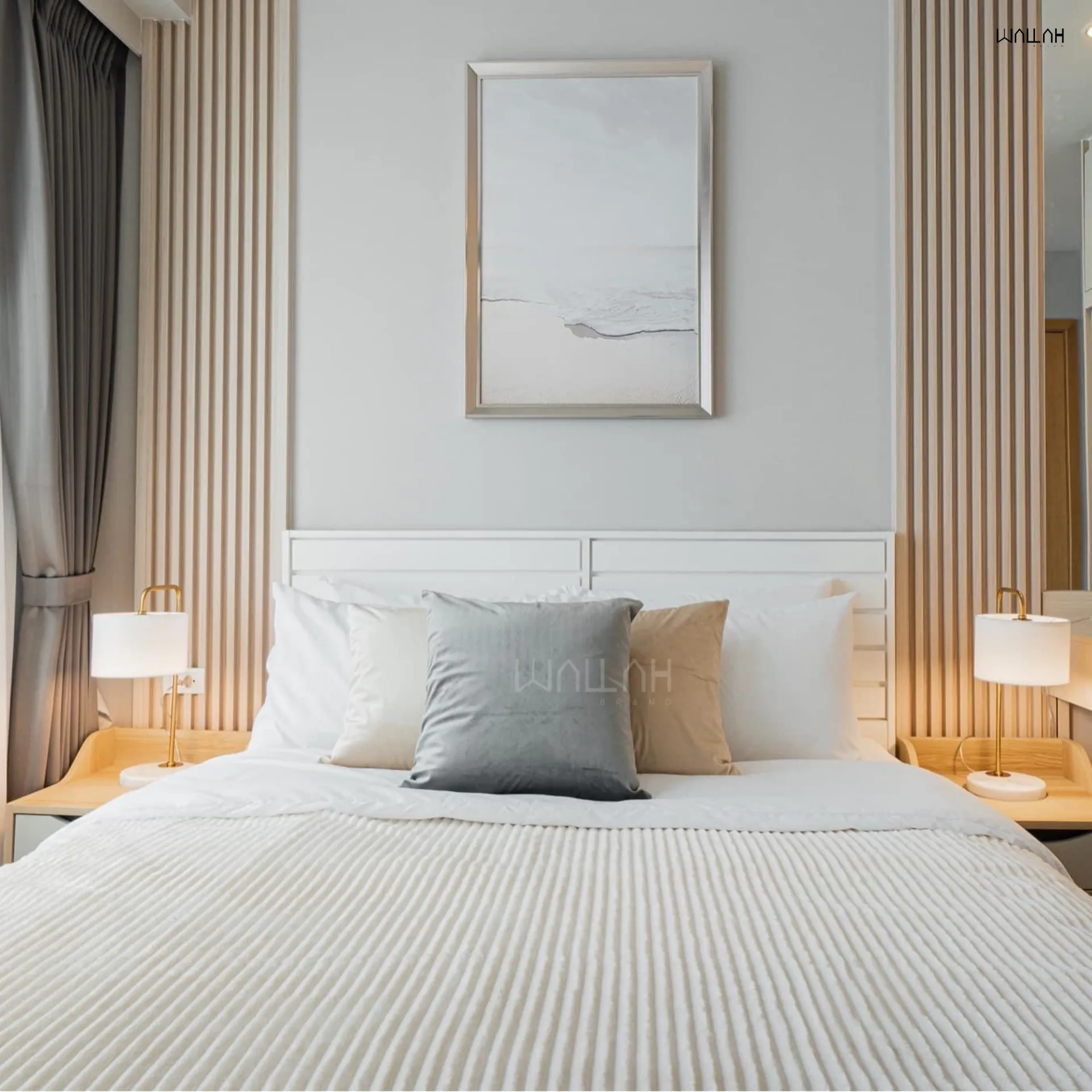 Wallah Brand แผ่นผนังลายไม้ ไม้ระแนงตกแต่งผนัง WPC