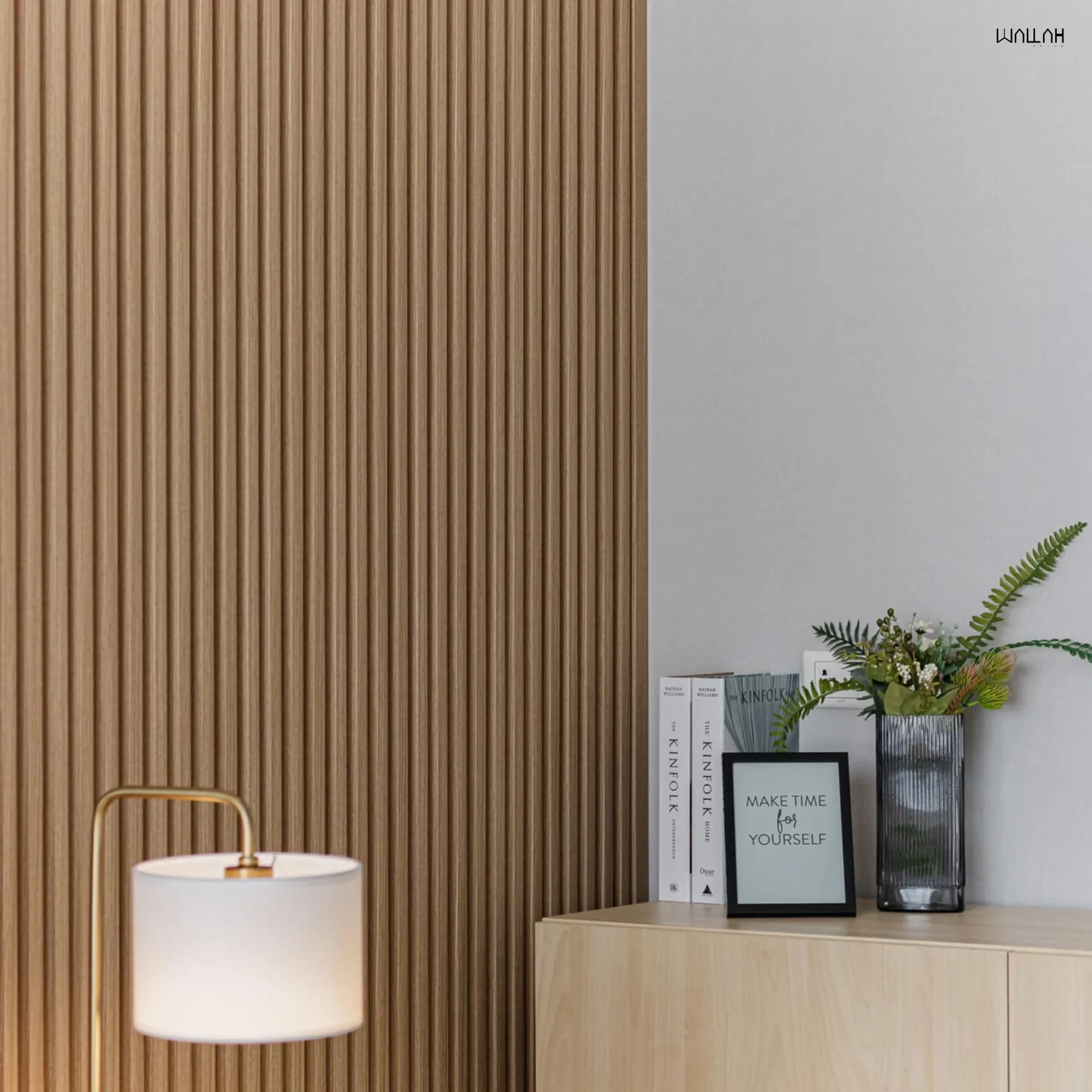 Wallah Brand แผ่นผนังลายไม้ ไม้ระแนงตกแต่งผนัง WPC