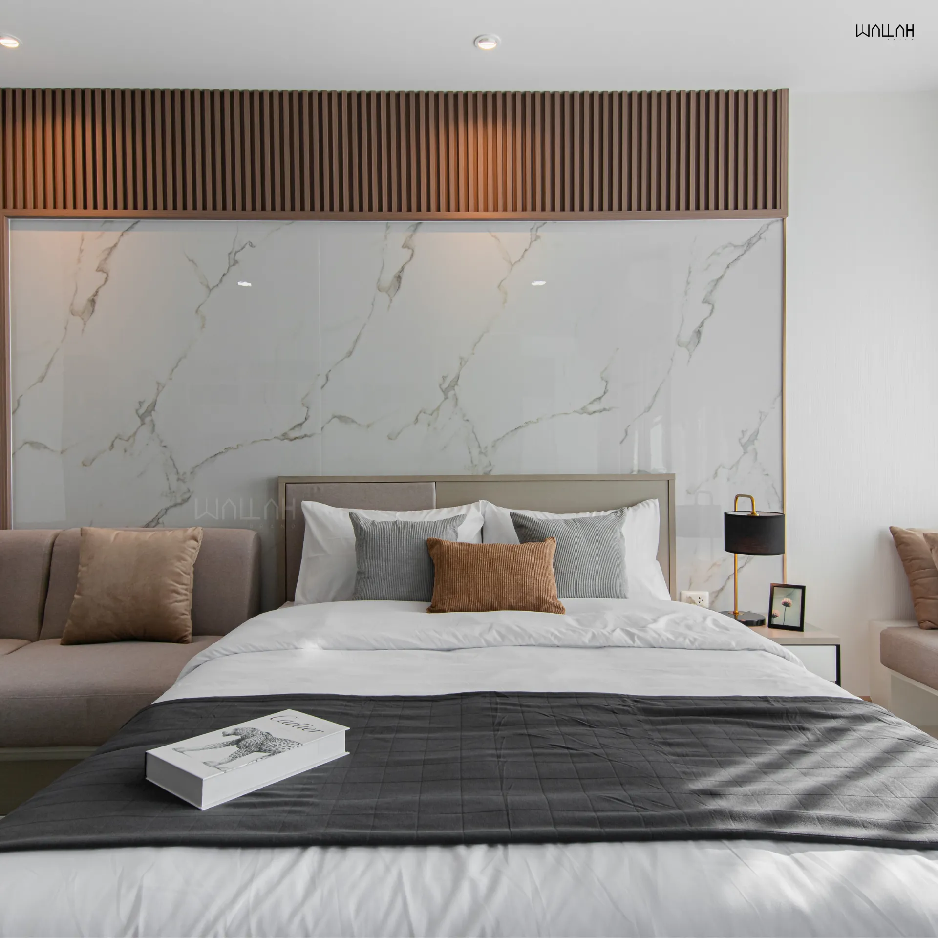 Wallah Brand แผ่นผนังลายไม้ ไม้ระแนงตกแต่งผนัง WPC