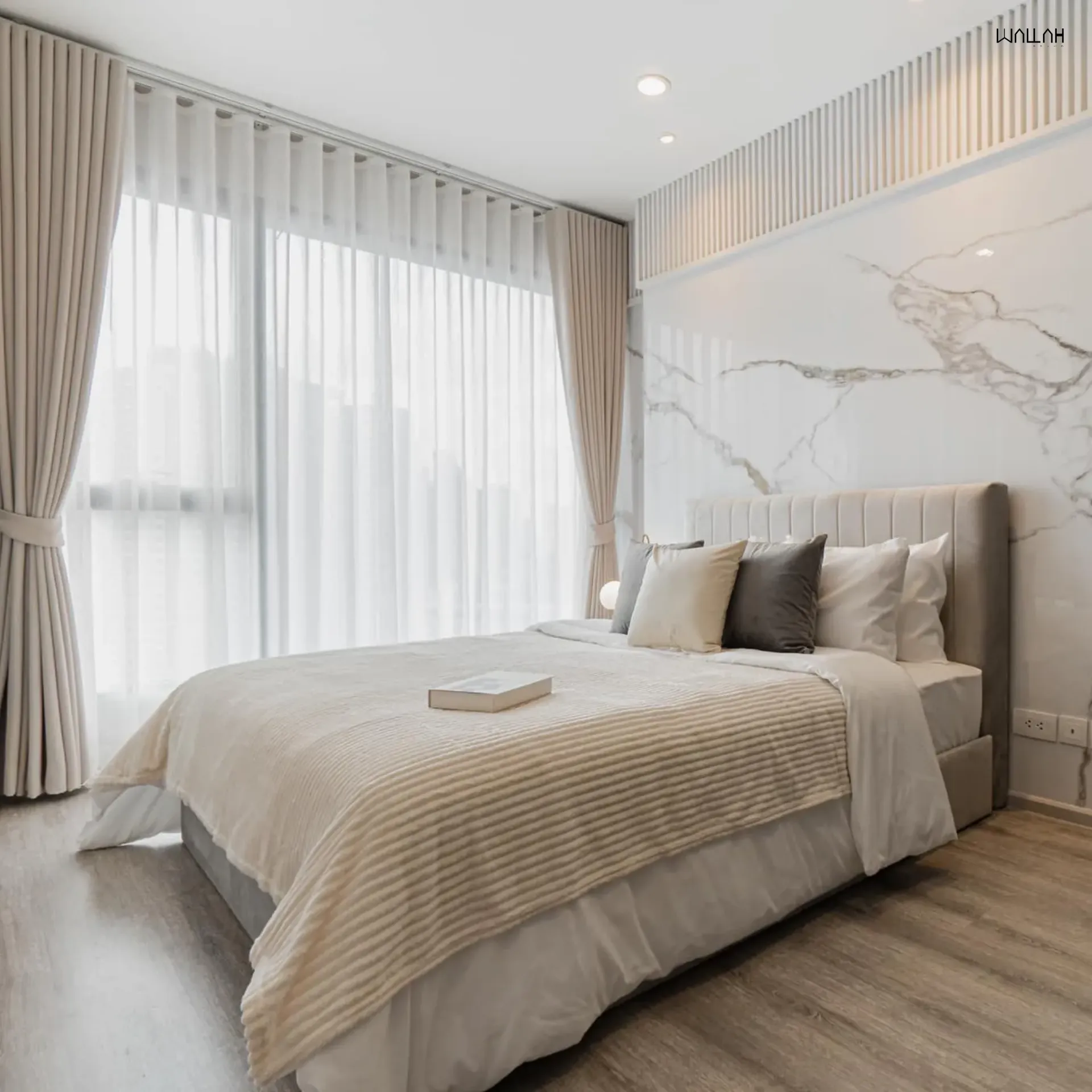 Wallah Brand แผ่นผนังลายไม้ ไม้ระแนงตกแต่งผนัง WPC