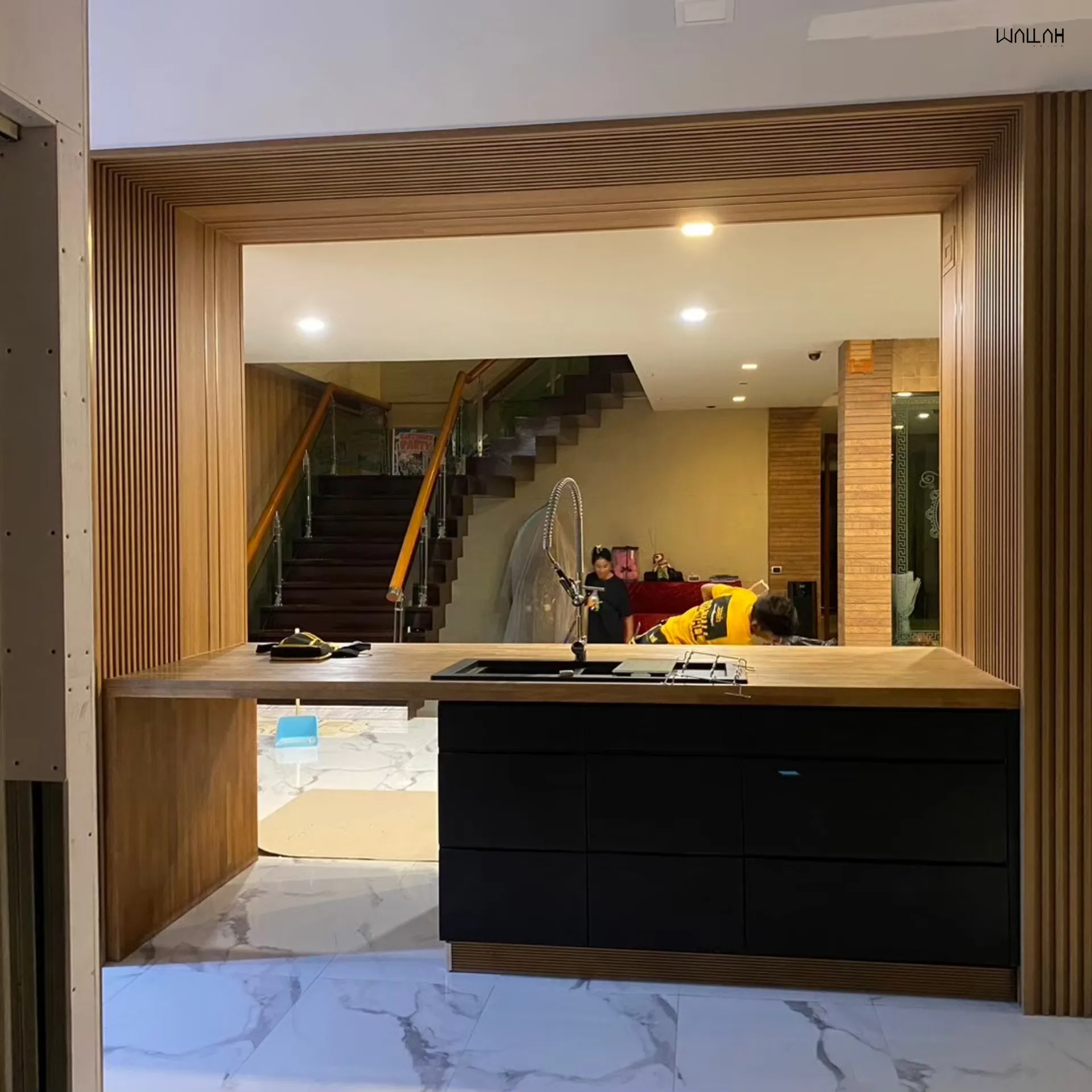 Wallah Brand แผ่นผนังลายไม้ ไม้ระแนงตกแต่งผนัง WPC