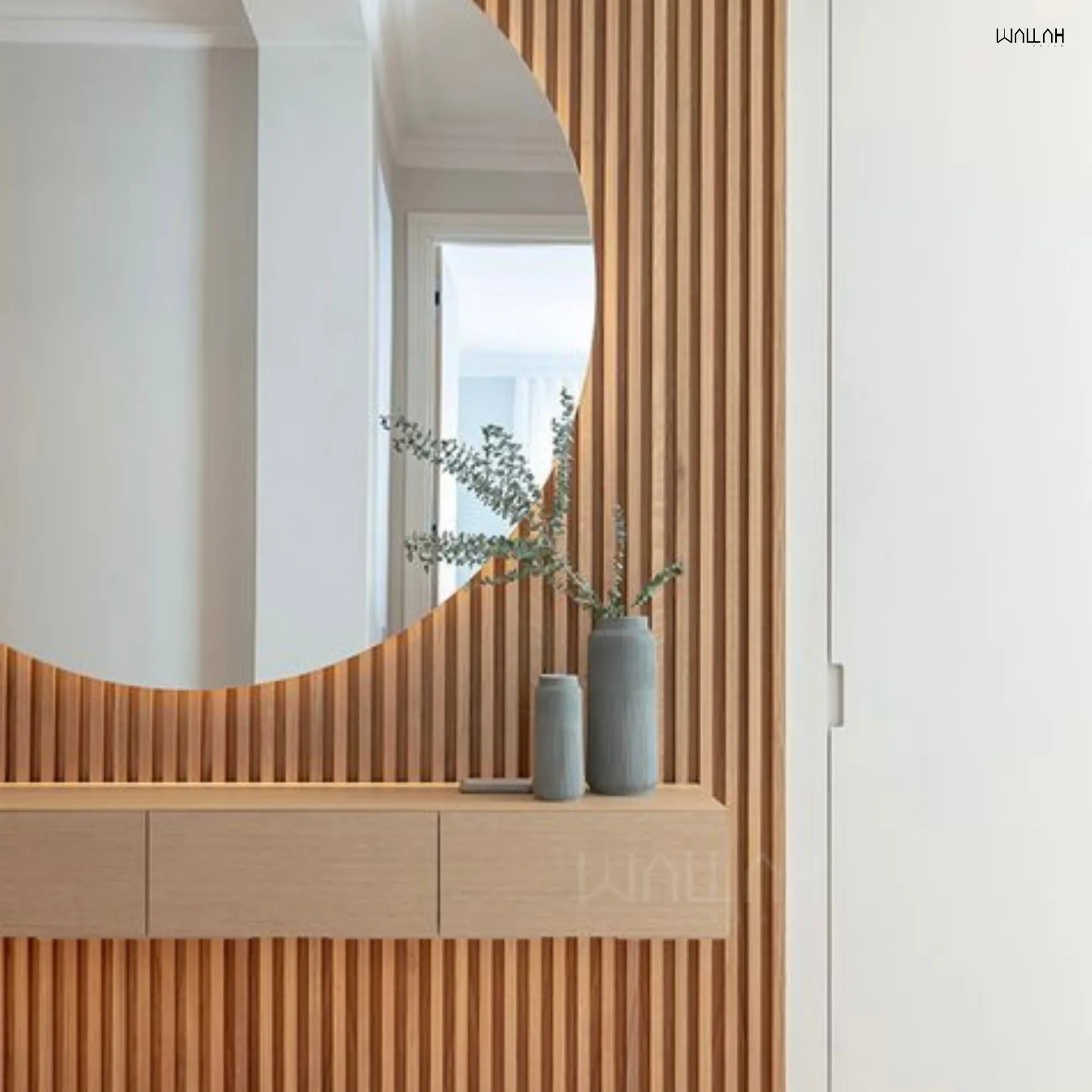 Wallah Brand แผ่นผนังลายไม้ ไม้ระแนงตกแต่งผนัง WPC