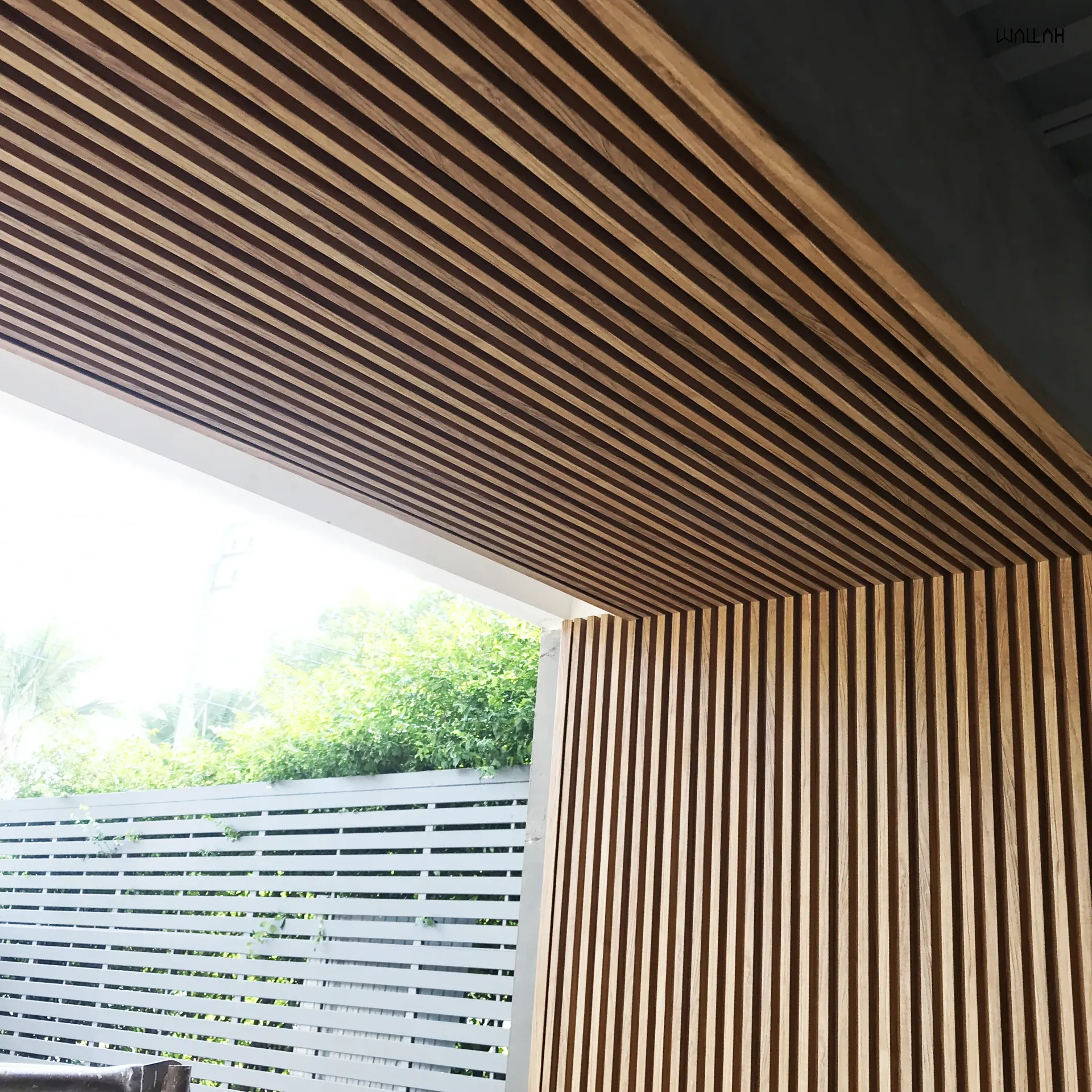 Wallah Brand แผ่นผนังลายไม้ ไม้ระแนงตกแต่งผนัง WPC