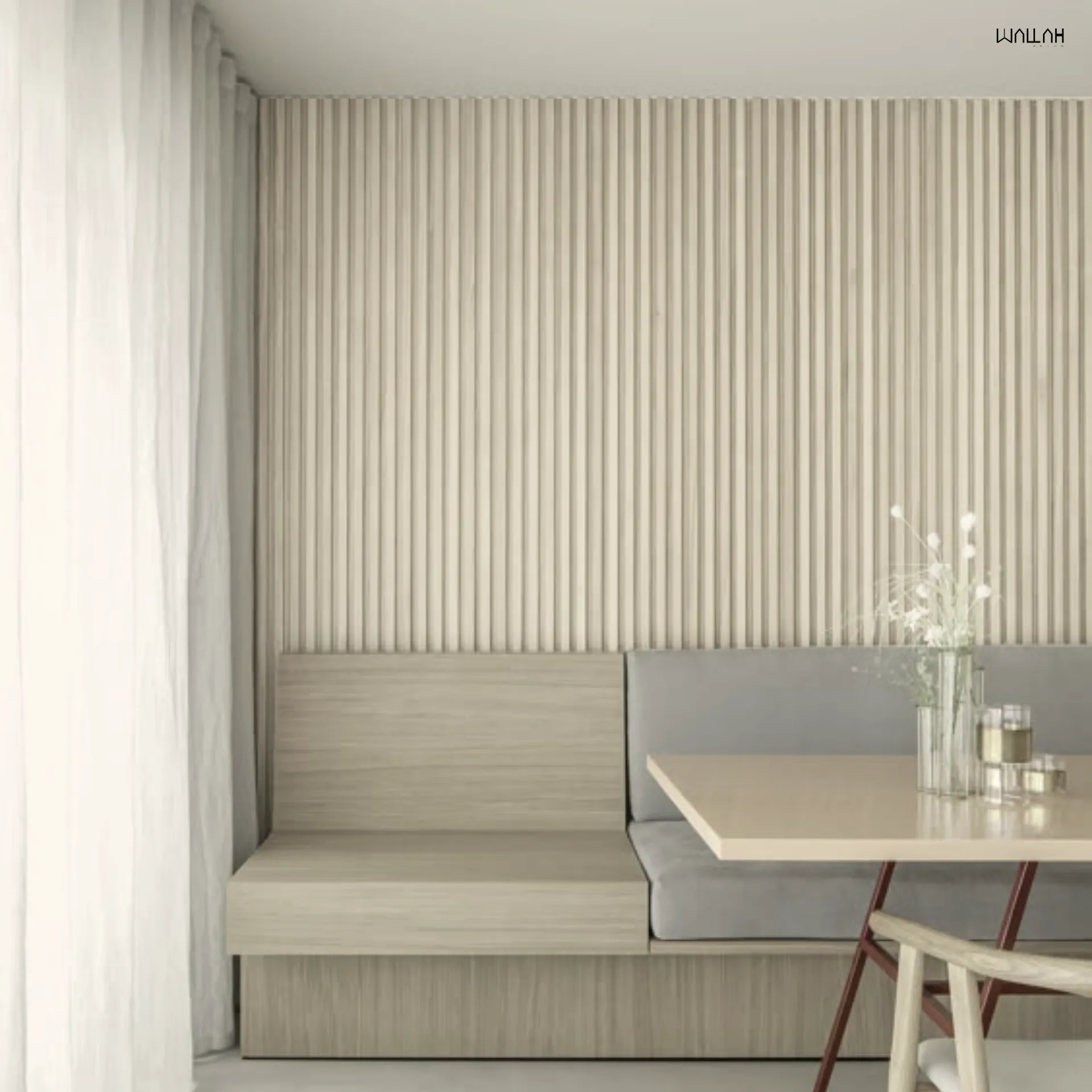 Wallah Brand แผ่นผนังลายไม้ ไม้ระแนงตกแต่งผนัง WPC