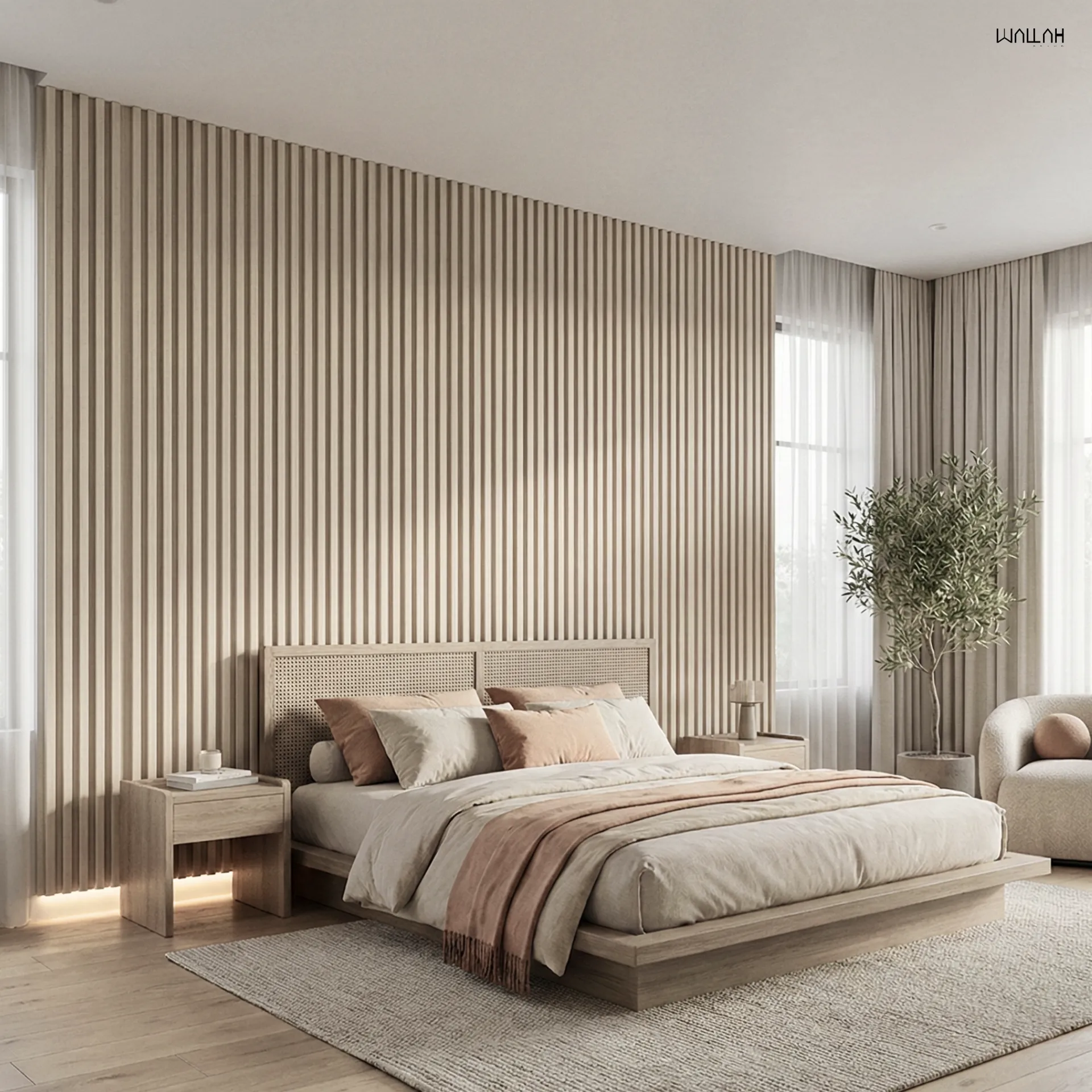 Wallah Brand แผ่นผนังลายไม้ ไม้ระแนงตกแต่งผนัง WPC