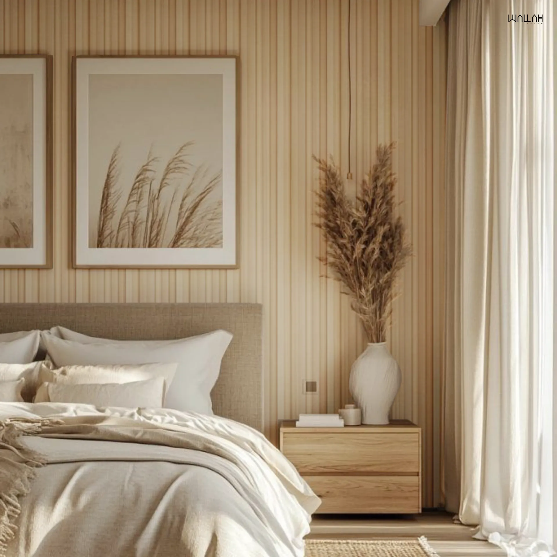 Wallah Brand แผ่นผนังลายไม้ ไม้ระแนงตกแต่งผนัง WPC