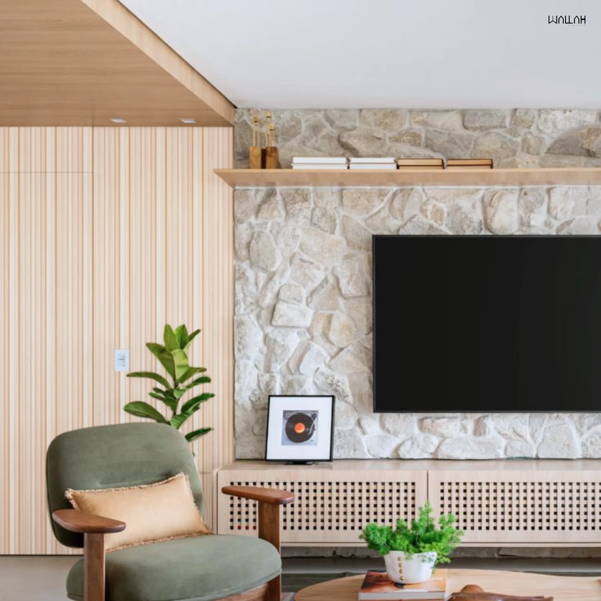 Wallah Brand แผ่นผนังลายไม้ ไม้ระแนงตกแต่งผนัง WPC