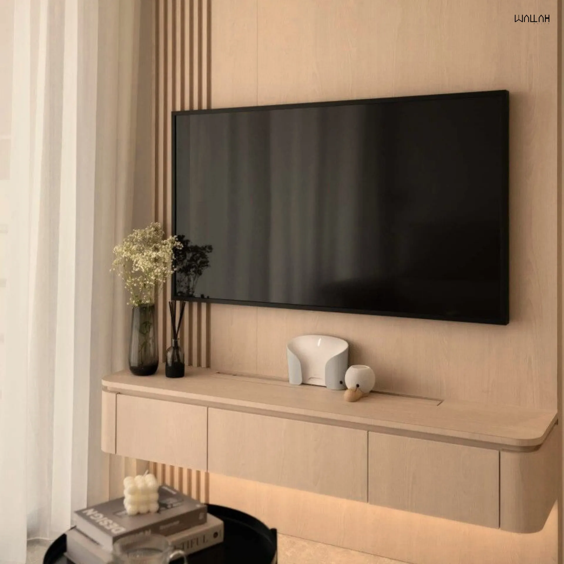 Wallah Brand แผ่นผนังลายไม้ ไม้ระแนงตกแต่งผนัง WPC