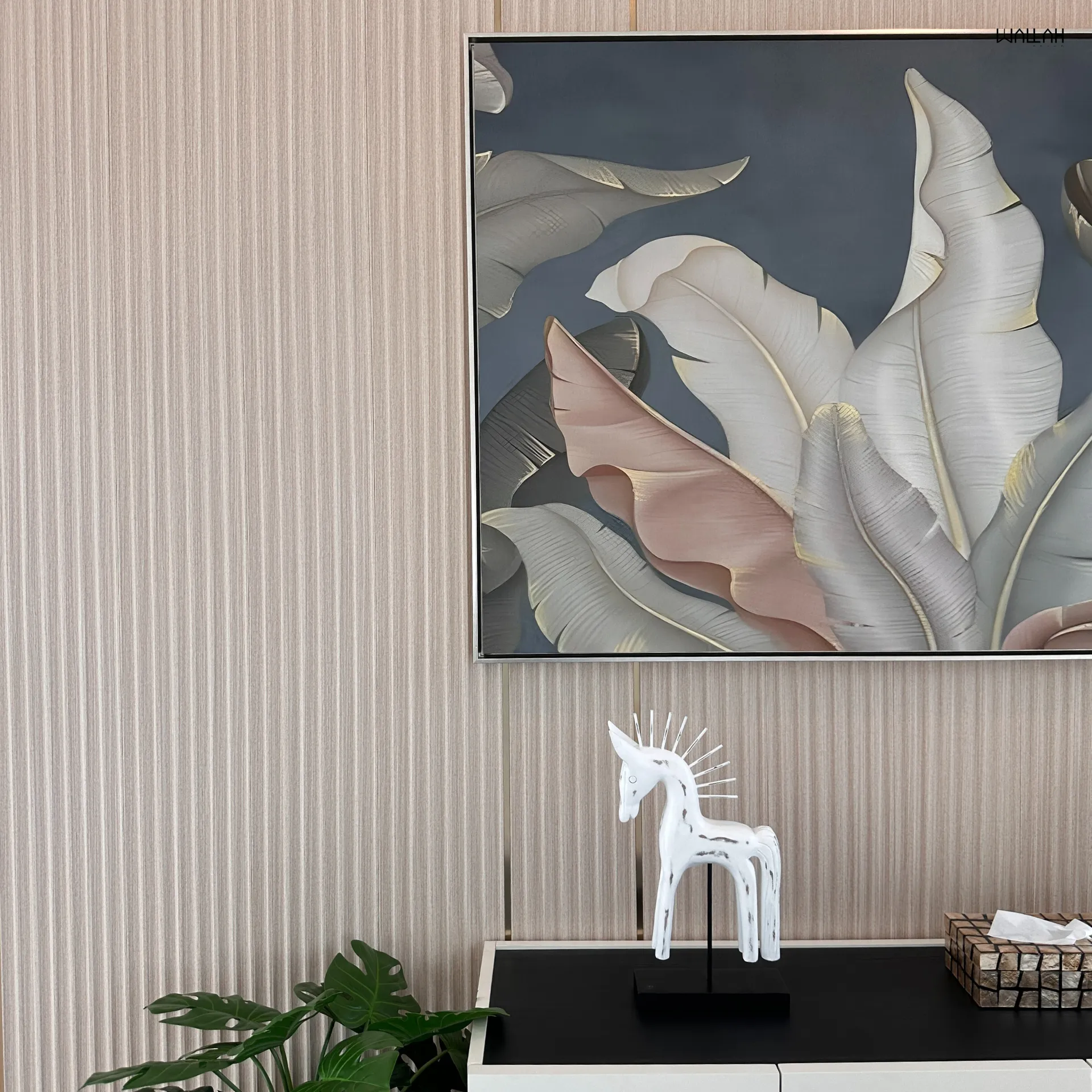 Wallah Brand แผ่นผนังลายไม้ ไม้ระแนงตกแต่งผนัง WPC ผนังตกแต่งภายใน