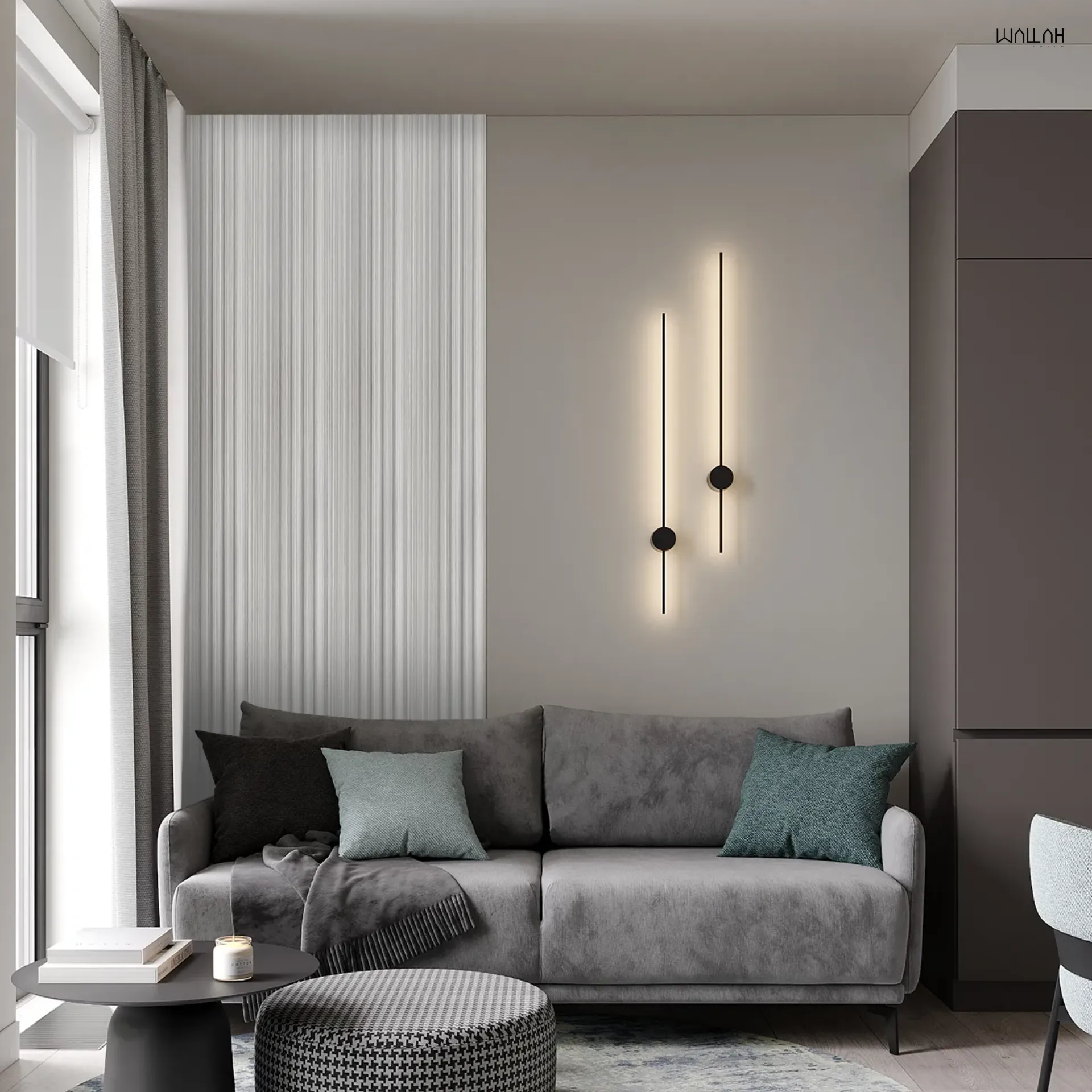 Wallah Brand แผ่นผนังลายไม้ ไม้ระแนงตกแต่งผนัง WPC ผนังตกแต่งภายใน