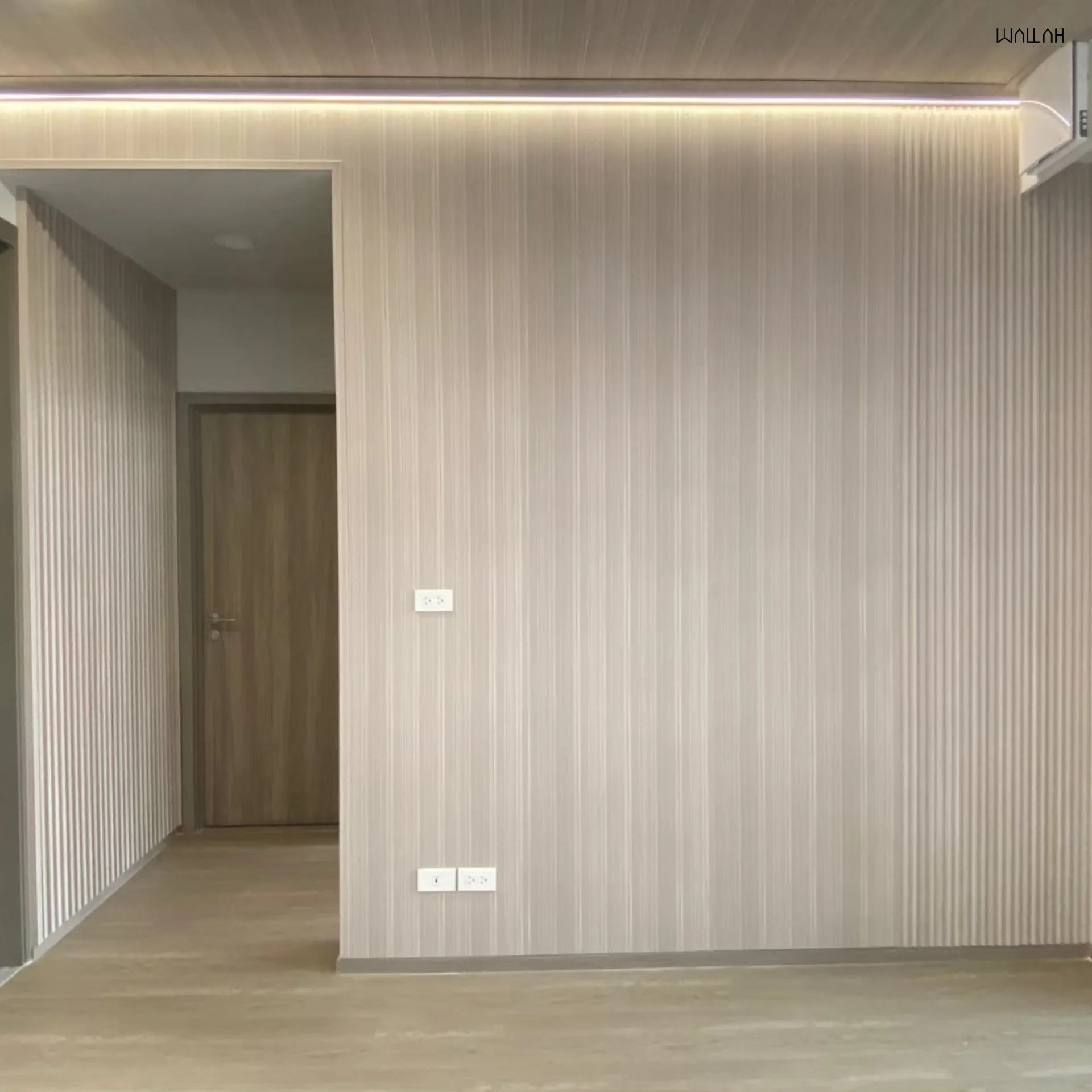 Wallah Brand แผ่นผนังลายไม้ ไม้ระแนงตกแต่งผนัง WPC ผนังตกแต่งภายใน